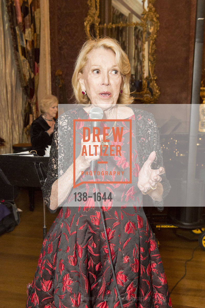 Charlotte Shultz, Ann and Gordon Getty Host the San Francisco Mayor's Office of Protocol Christmas Party, Private Residence. 2525 Van Ness St, December 8th, 2016, Photo #138-1644 Charlotte Shultz, Photo #138-1644