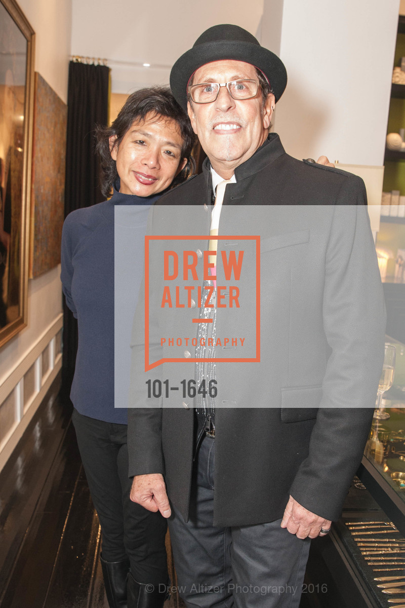 Nancy Lam, Glenn De Mattia, Adeeni Design Galerie Opening, Adeeni Design Group. 664 Post Street, December 8th, 2016, Photo #101-1646 Nancy Lam, Glenn De Mattia, Photo #101-1646