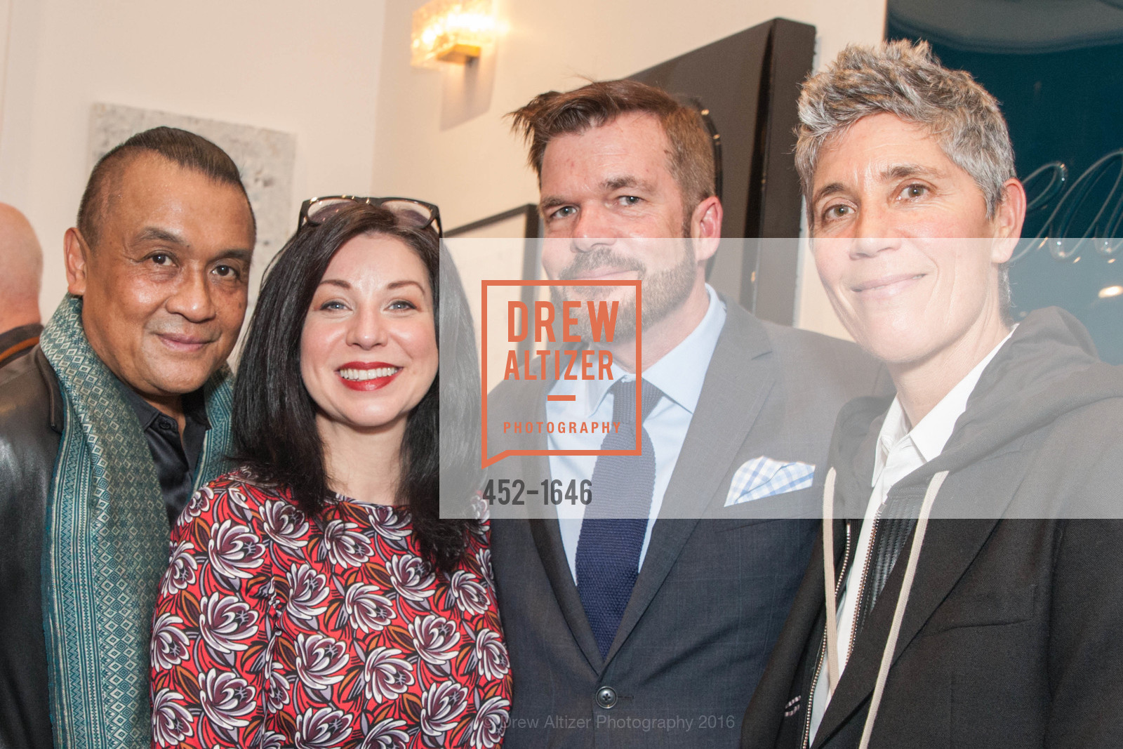 Ric Serrano, Carrie Ann Plank, Philip Bewley, Lucky Rapp, Adeeni Design Galerie Opening, Adeeni Design Group. 664 Post Street, December 8th, 2016, Photo #452-1646 Ric Serrano, Carrie Ann Plank, Philip Bewley, Lucky Rapp, Photo #452-1646