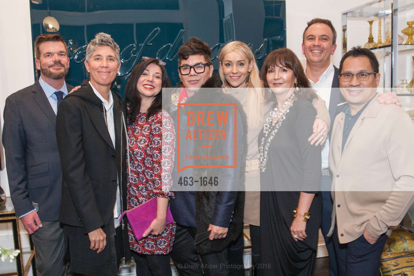 Lucky Rapp, Carrie Ann Plank, David Reposar, Agnieszka Pilat, Claudia Juestel, Christopher Stark, Gioi Tran, Adeeni Design Galerie Opening, Adeeni Design Group. 664 Post Street, December 8th, 2016, Photo #463-1646 Lucky Rapp, Carrie Ann Plank, David Reposar, Agnieszka Pilat, Claudia Juestel, Christopher Stark, Gioi Tran, Photo #463-1646