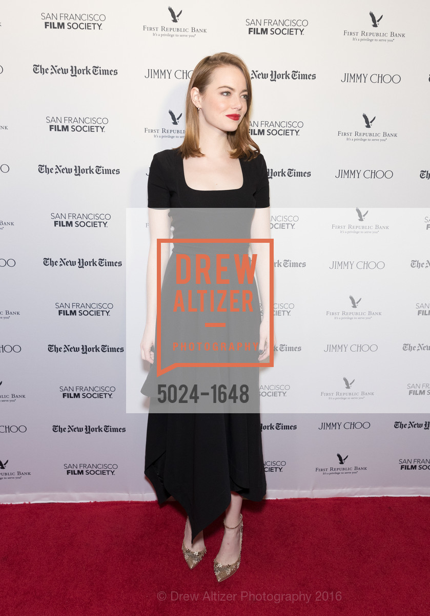 Emma Stone, SF FILM SOCIETY PRESENTS SF HONORS: 'LA LA LAND', The Castro Theatre, Mezzanine level. 429 Castro Street, December 8th, 2016, Photo #5024-1648 Emma Stone, Photo #5024-1648