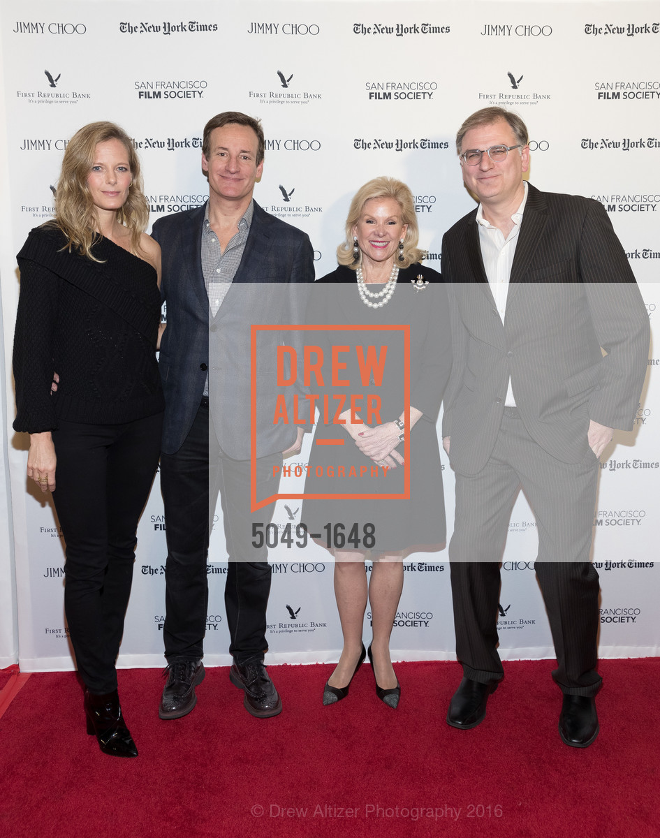 Katie Traina, Todd Traina, Dede Wilsey, Noah Cowan, SF FILM SOCIETY PRESENTS SF HONORS: 'LA LA LAND', The Castro Theatre, Mezzanine level. 429 Castro Street, December 8th, 2016, Photo #5049-1648 Katie Traina, Todd Traina, Dede Wilsey, Noah Cowan, Photo #5049-1648