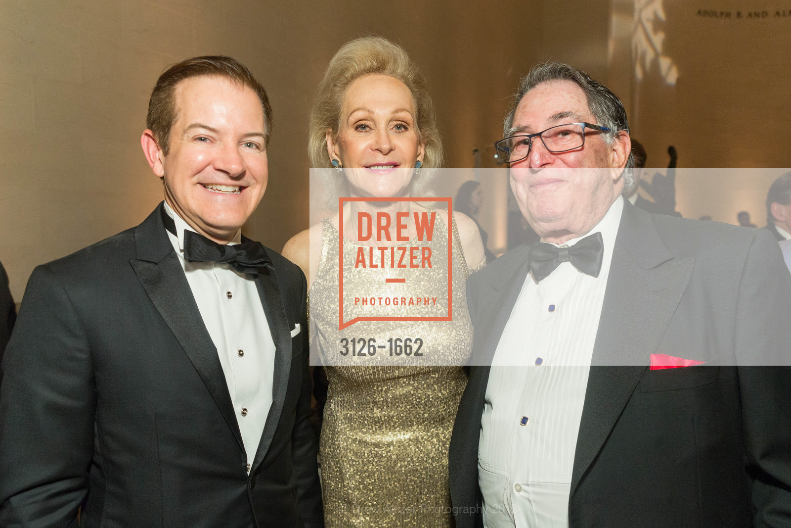 Trent Norris, Leslie Bretteville, Alan Baer, An Elegant Evening in the Court of Honor, Legion of Honor, December 14th, 2016, Photo #3126-1662 Trent Norris, Leslie Bretteville, Alan Baer, Photo #3126-1662