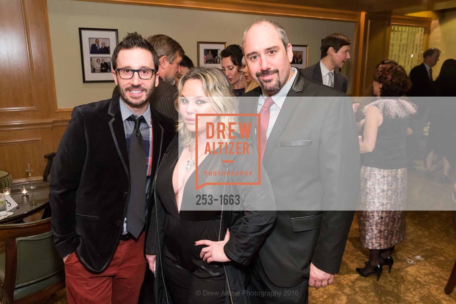Kyle McMullen, Rada Katz, Gil Padia, 2nd Annual Holiday Toy Drive Hosted by Rumiko McCarthy and Roger Royse, The Fairmont, Diplomat room, December 15th, 2016, Photo #253-1663 Kyle McMullen, Rada Katz, Gil Padia, Photo #253-1663