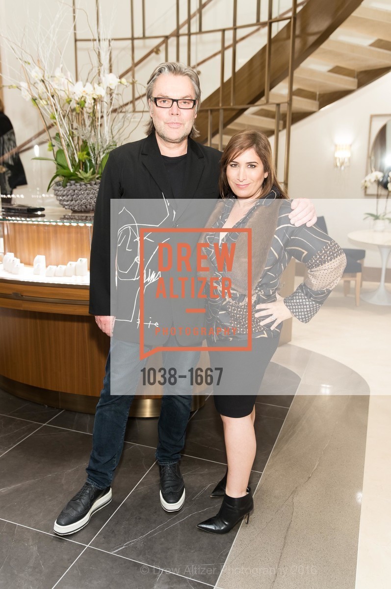 David Downton, Jennifer Hale, C Magazine + Shreve Cocktail Party, Shreve & Co. 150 Post St, December 14th, 2016, Photo #1038-1667 David Downton, Jennifer Hale, Photo #1038-1667