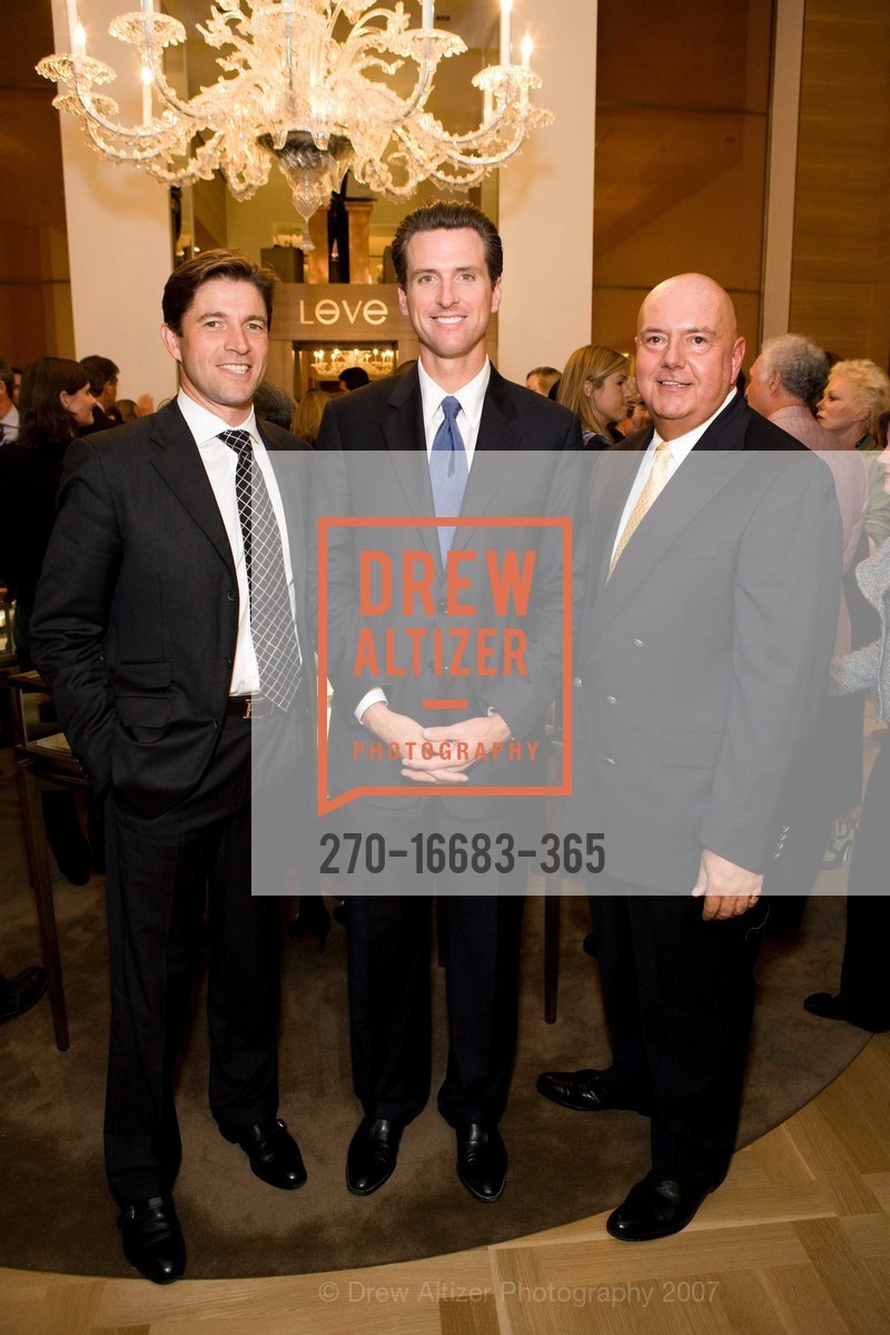 Frederic de Narp, Gavin Newsom, Robert Atkinson, Cartier Opening, US, September 7th, 2007, Photo #270-16683-365 Frederic de Narp, Gavin Newsom, Robert Atkinson, Photo #270-16683-365