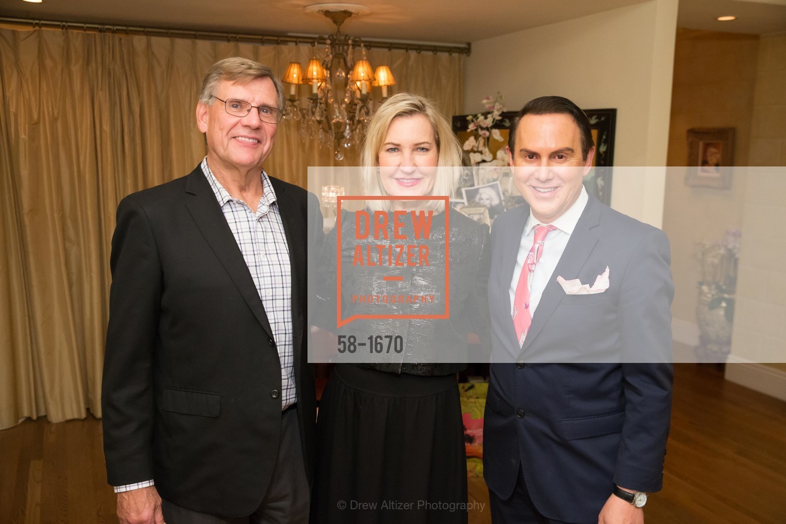 Dennis Alumbaugh, Katherine Lawrence, Joel Goodrich, Joel Goodrich Holiday Party, Private Residence, Photo #58-1670 Dennis Alumbaugh, Katherine Lawrence, Joel Goodrich, Photo #58-1670