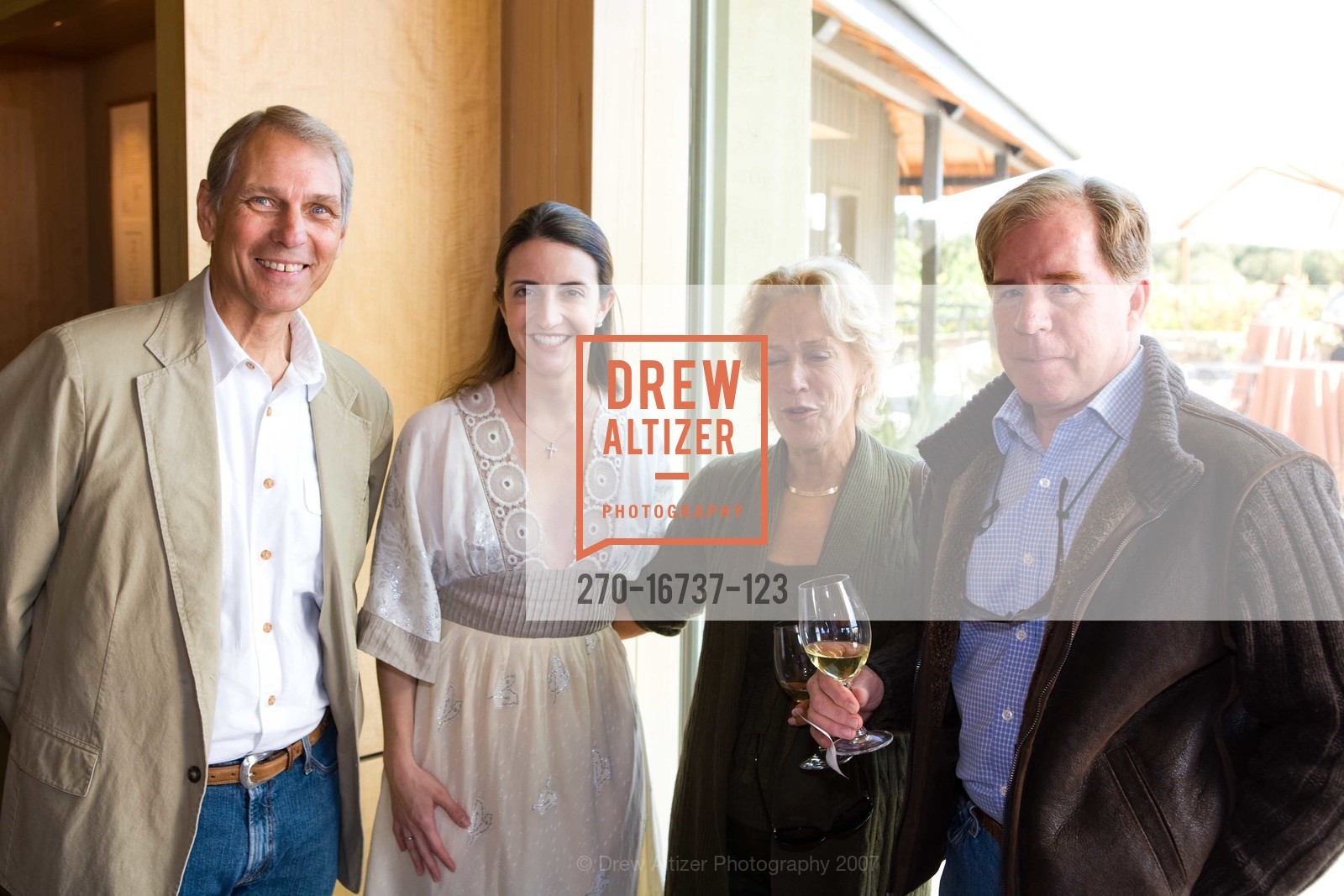 Tony Kozlowski, Emily Fritz Veloso, Margie Denning, Paul Denning, The Fritz Institute's 2nd Annual Garden Party, Lynmar Estate. 3909 Frei Road Sebastopol, CA 95472, October 13th, 2007, Photo #270-16737-123 Tony Kozlowski, Emily Fritz Veloso, Margie Denning, Paul Denning, Photo #270-16737-123