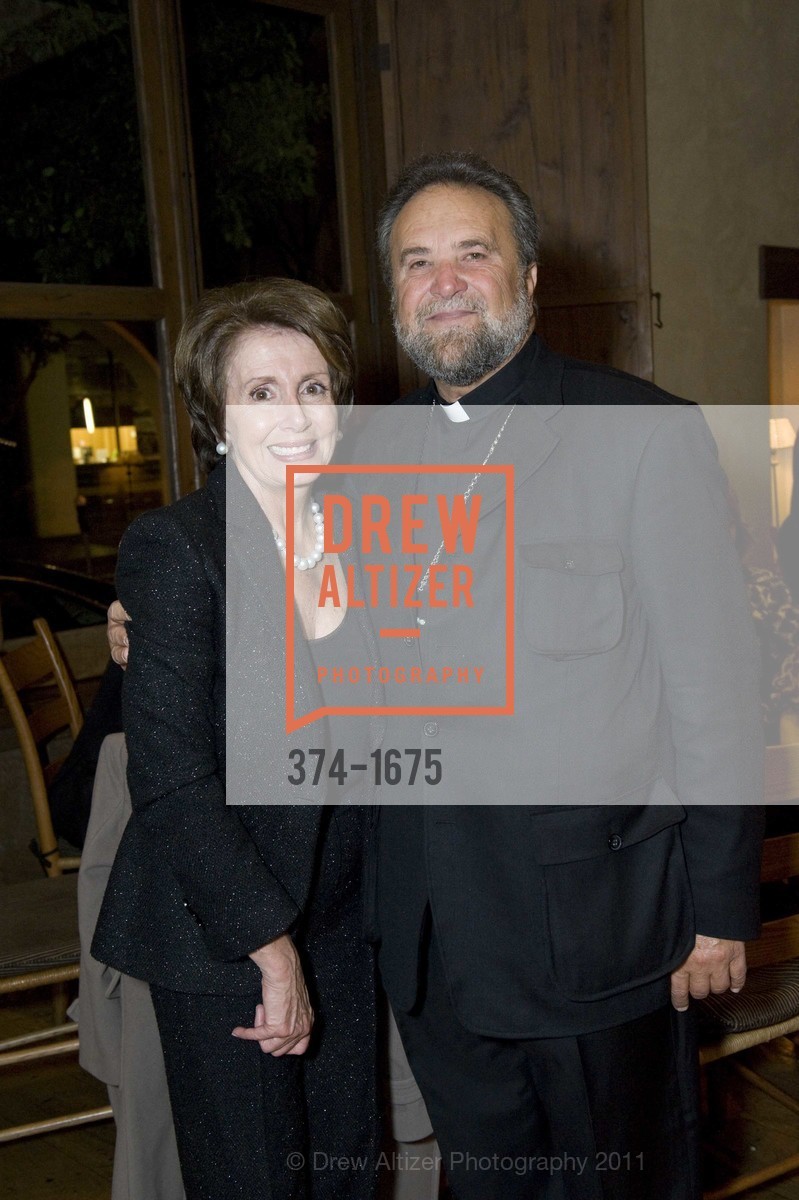 Nancy Pelosi, Father John Bakas, HELLENIC Charity Ball Welcome Reception at Kokkari, US, November 11th, 2011, Photo #374-1675 Nancy Pelosi, Father John Bakas, Photo #374-1675