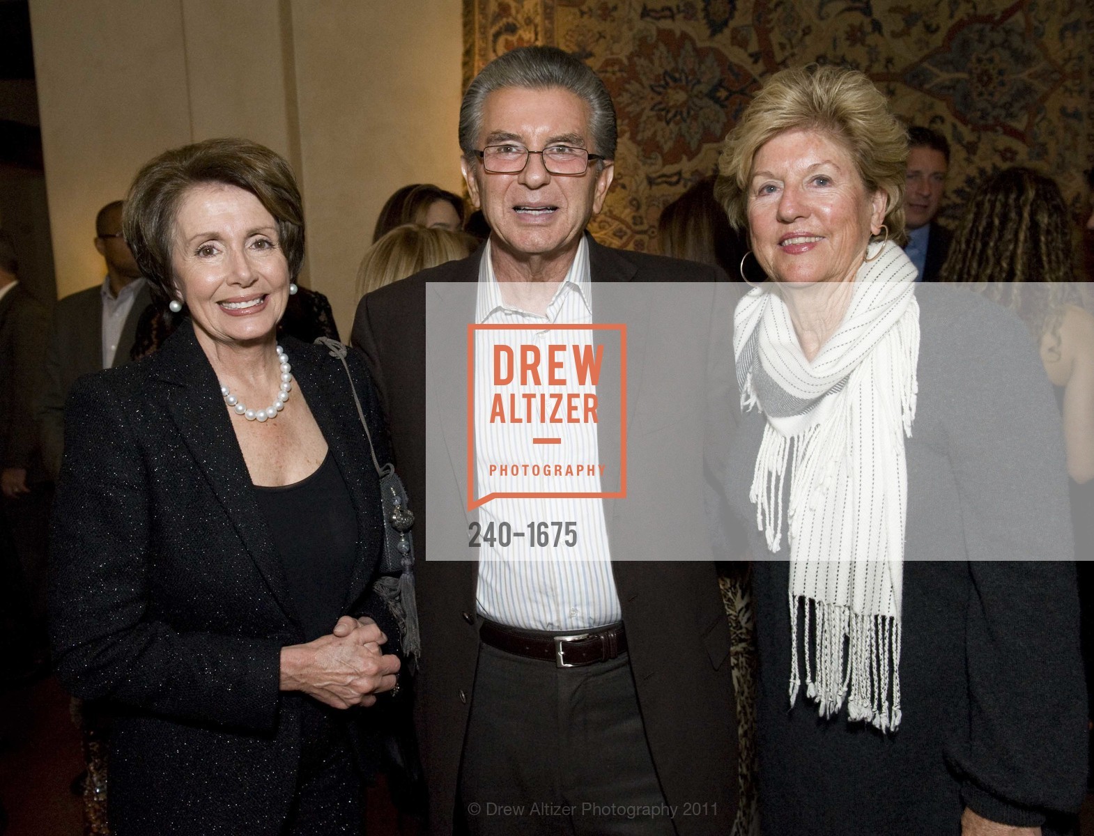 Nancy Pelosi, George Marcus, Judy Marcus, Photo #240-1675