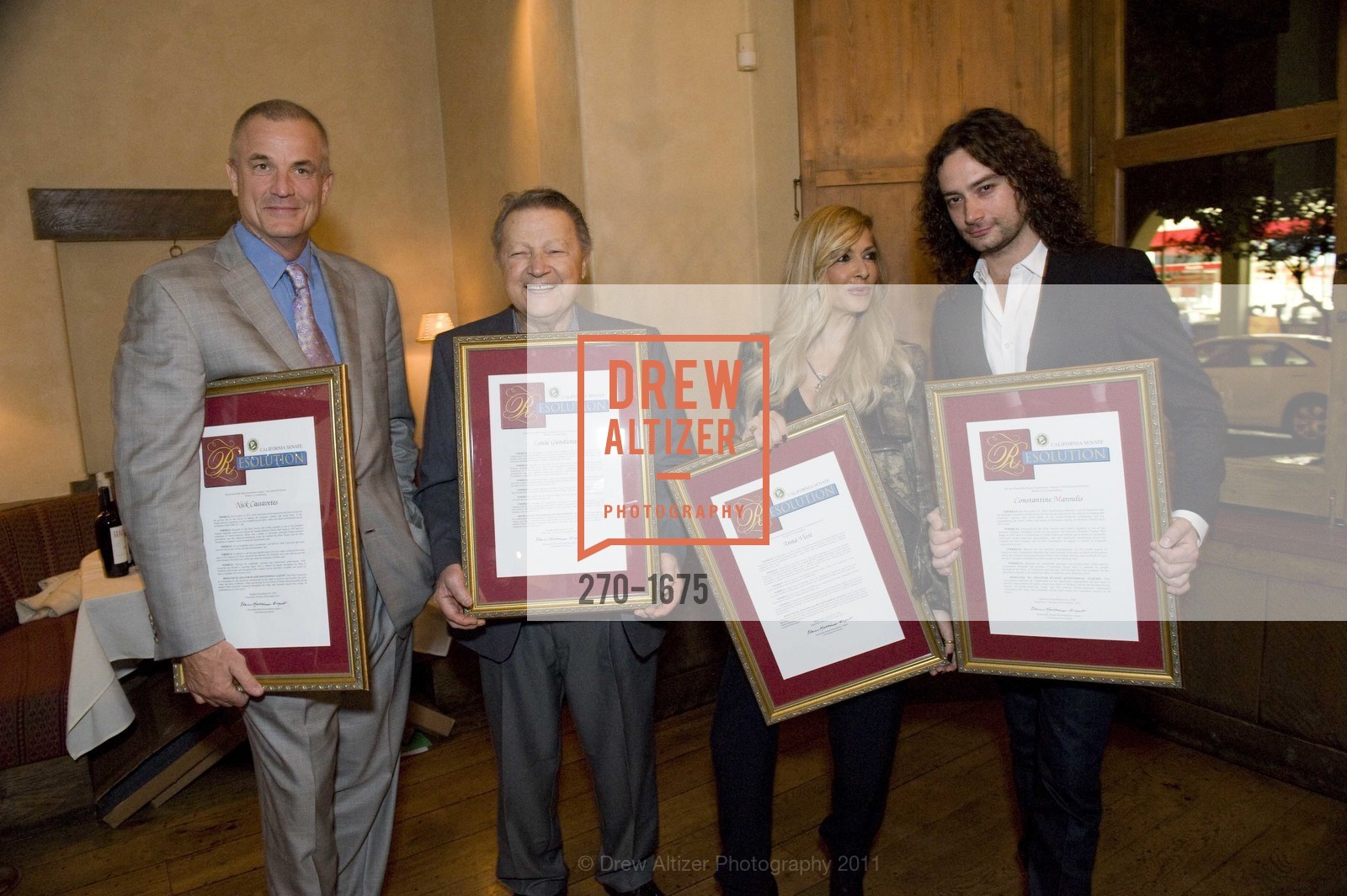 Nick Cassavetes, Louie Gundanas, Anna Vissi, Constantine Maroulis, HELLENIC Charity Ball Welcome Reception at Kokkari, US, November 11th, 2011, Photo #270-1675 Nick Cassavetes, Louie Gundanas, Anna Vissi, Constantine Maroulis, Photo #270-1675