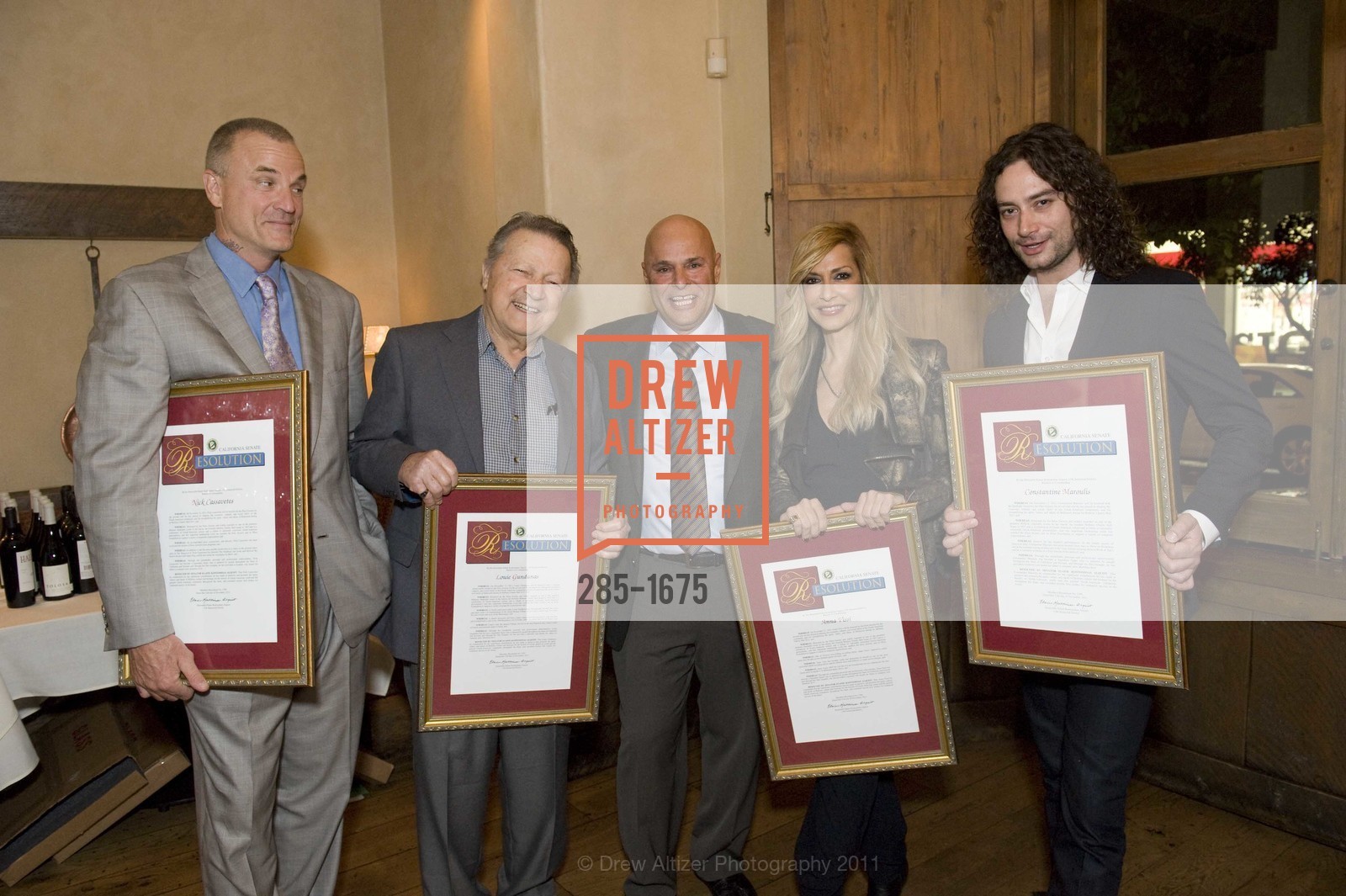 Nick Cassavetes, Louie Gundanas, Tony Saris, Anna Vissi, Constantine Maroulis, HELLENIC Charity Ball Welcome Reception at Kokkari, US, November 11th, 2011, Photo #285-1675 Nick Cassavetes, Louie Gundanas, Tony Saris, Anna Vissi, Constantine Maroulis, Photo #285-1675