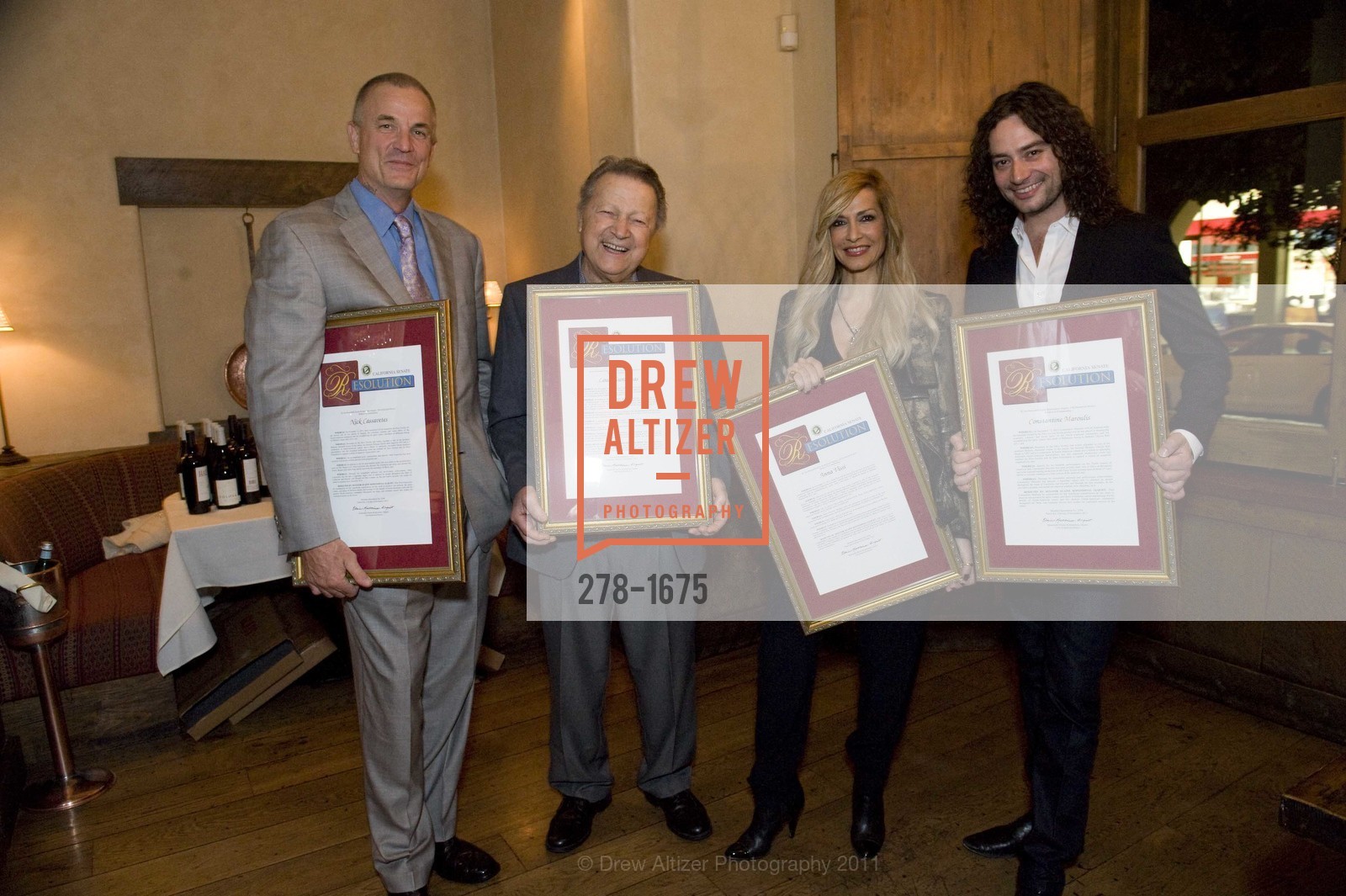 Nick Cassavetes, Louie Gundanas, Anna Vissi, Constantine Maroulis, HELLENIC Charity Ball Welcome Reception at Kokkari, US, November 11th, 2011, Photo #278-1675 Nick Cassavetes, Louie Gundanas, Anna Vissi, Constantine Maroulis, Photo #278-1675