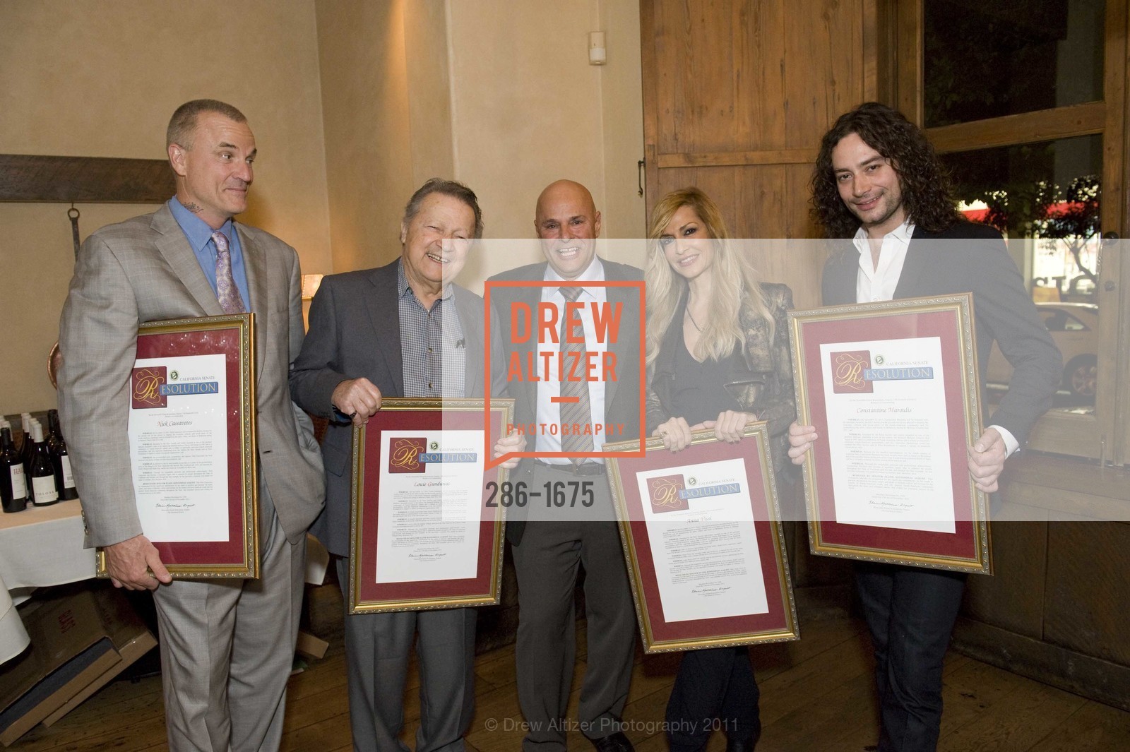 Nick Cassavetes, Louie Gundanas, Tony Saris, Anna Vissi, Constantine Maroulis, HELLENIC Charity Ball Welcome Reception at Kokkari, US, November 11th, 2011, Photo #286-1675 Nick Cassavetes, Louie Gundanas, Tony Saris, Anna Vissi, Constantine Maroulis, Photo #286-1675