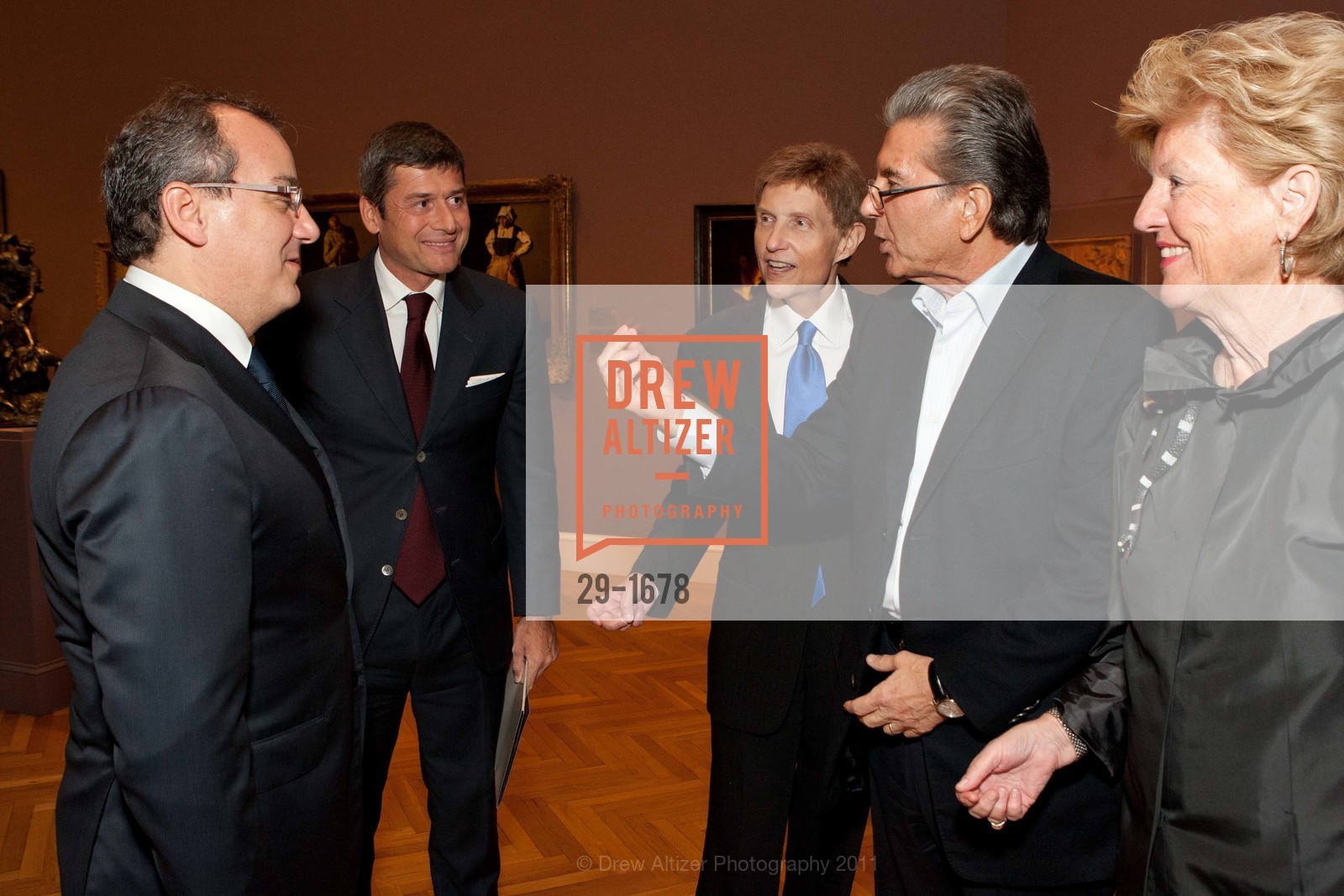 Filippo La Rosa, Pietro Masi, John Buchanan, George Marcus, Judy Marcus, Bernini's Medusa Opening Party at DE YOUNG MUSEUM, US, November 15th, 2011, Photo #29-1678 Filippo La Rosa, Pietro Masi, John Buchanan, George Marcus, Judy Marcus, Photo #29-1678