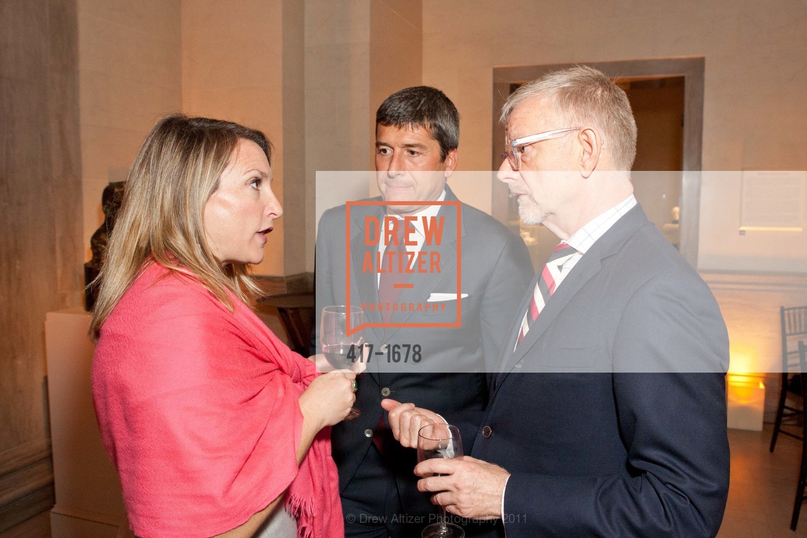 Krista Brugnara, Pietro Masi, Martin Chapman, Bernini's Medusa Opening Party at DE YOUNG MUSEUM, US, November 15th, 2011, Photo #417-1678 Krista Brugnara, Pietro Masi, Martin Chapman, Photo #417-1678
