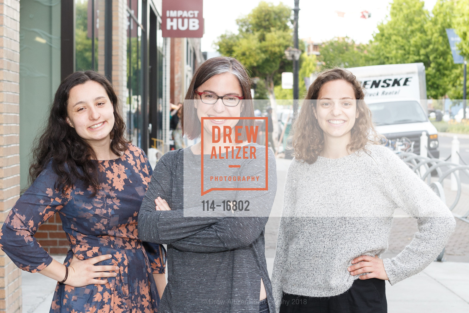 Tira Okamoto, Amanda Brown-Stevens, Hannah Goldov, Goodnight, Resilience hosted by Curry Stone Foundation, Impact Hub Oakland. 2323 Broadway, Oakland, CA 94612, June 9th, 2018, Photo #114-16802 Tira Okamoto, Amanda Brown-Stevens, Hannah Goldov, Photo #114-16802