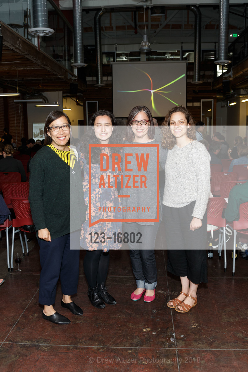 Tonette Kim, Tira Okamoto, Amanda Brown-Stevens, Hannah Goldov, Goodnight, Resilience hosted by Curry Stone Foundation, Impact Hub Oakland. 2323 Broadway, Oakland, CA 94612, June 9th, 2018, Photo #123-16802 Tonette Kim, Tira Okamoto, Amanda Brown-Stevens, Hannah Goldov, Photo #123-16802