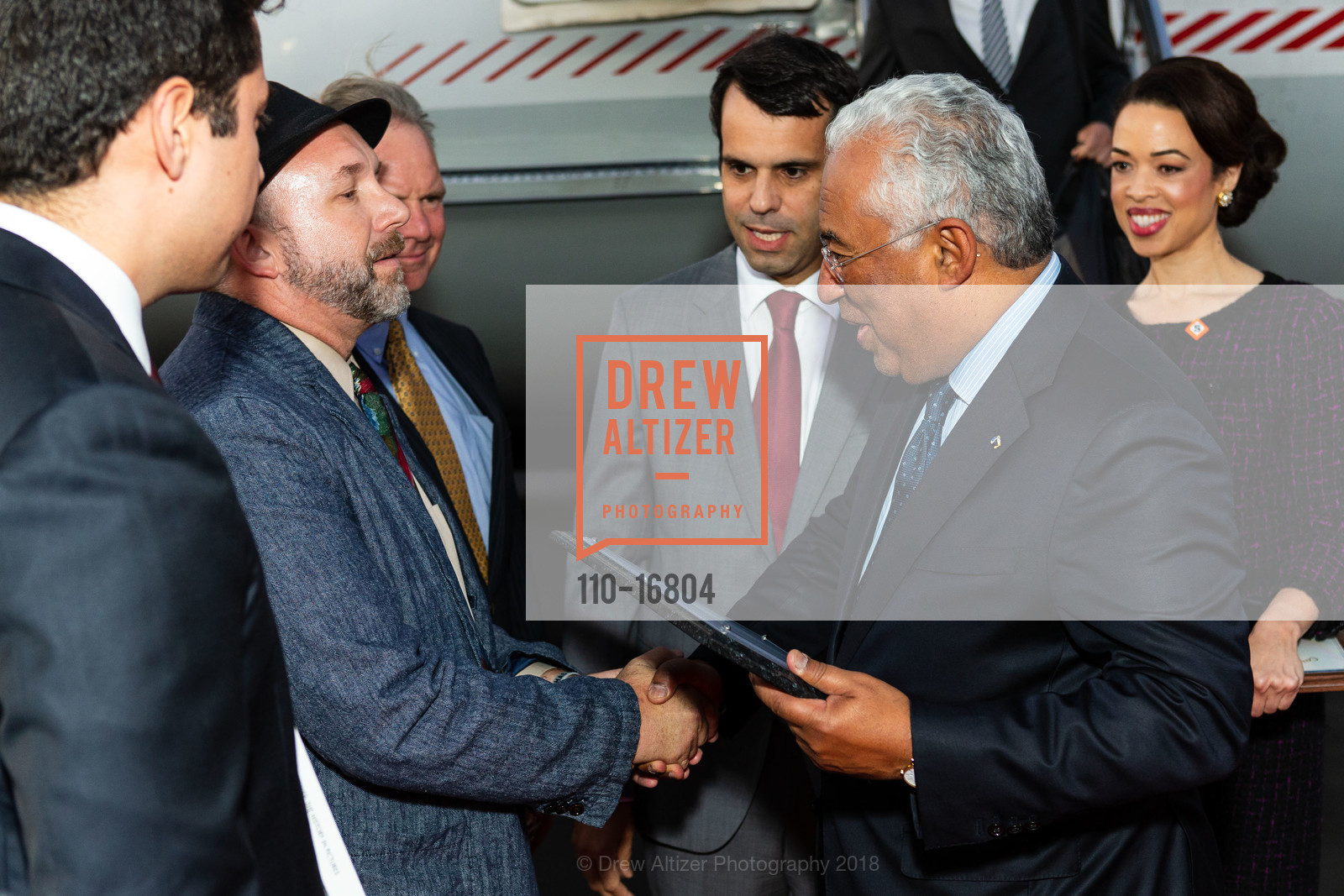 Paul Pereira, Filipe Costa, Antonio Costa, Deanna Tryon, Prime Minister of Portugal Antonio Costa Arrival at Mineta San Jose International Airport, Mineta San Jose International Airport. 1701 Airport Blvd, June 11th, 2018, Photo #110-16804 Paul Pereira, Filipe Costa, Antonio Costa, Deanna Tryon, Photo #110-16804