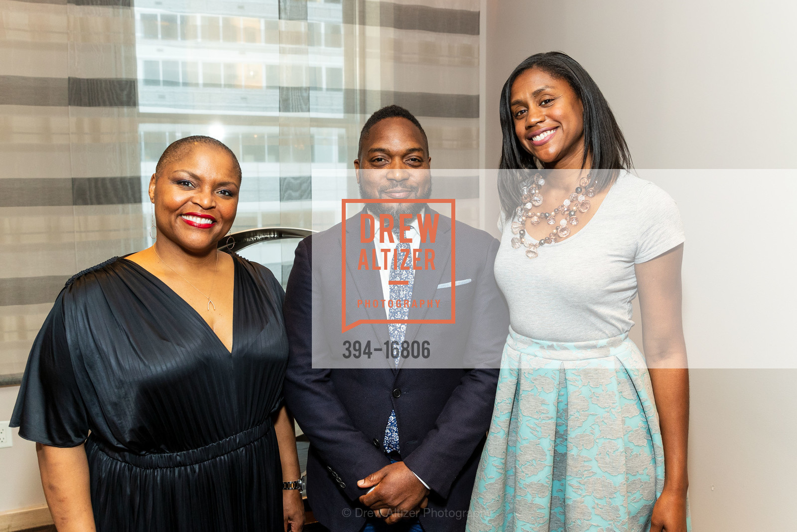 Tanya Holland, Bryant Terry, Shakirah Simley, Diaspora Dinner 2018 Benefitting the Museum of African Diaspora, MoAD. 685 Mission St, Photo #394-16806 Tanya Holland, Bryant Terry, Shakirah Simley, Photo #394-16806