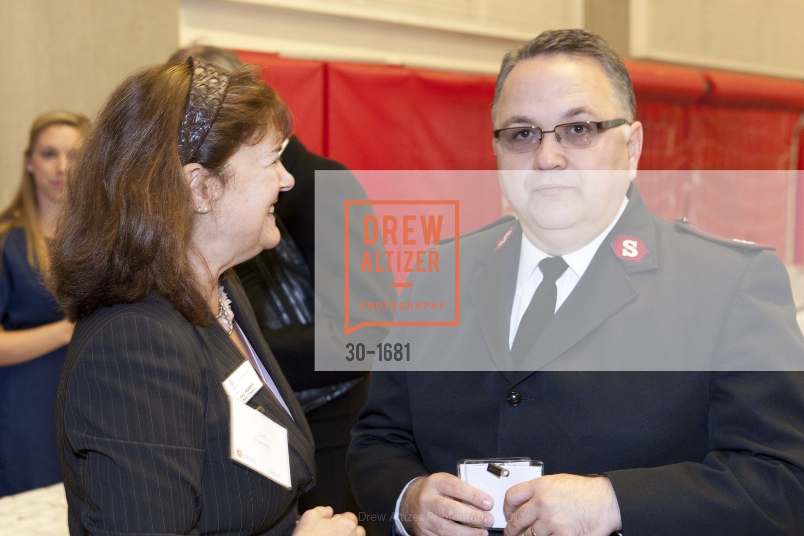 Gail Dekreon, Major Rob Birks, The Salvation Army's 8th Annual Holiday Luncheon, US, November 16th, 2011, Photo #30-1681 Gail Dekreon, Major Rob Birks, Photo #30-1681