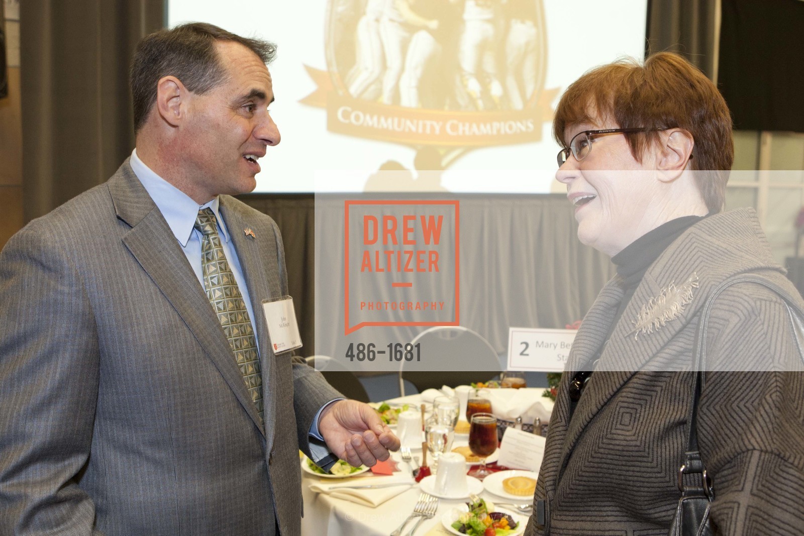 John McKnight, Mary Beth Starzel, The Salvation Army's 8th Annual Holiday Luncheon, US, November 16th, 2011, Photo #486-1681 John McKnight, Mary Beth Starzel, Photo #486-1681