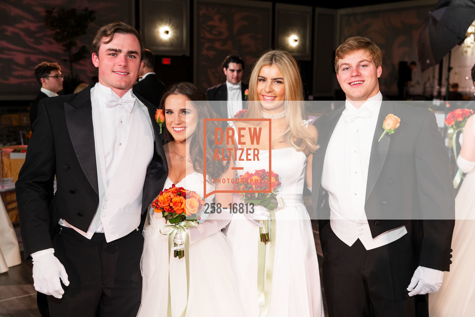Mason Winthrop Bonnie, Amanda York Avery, Alexis Pierce Levit, William Richard Kolman, San Francisco Debutante Ball 2018 Benefiting CPMC, Westin St. Francis Hotel. 335 Powell St, Photo #258-16813 Mason Winthrop Bonnie, Amanda York Avery, Alexis Pierce Levit, William Richard Kolman, Photo #258-16813
