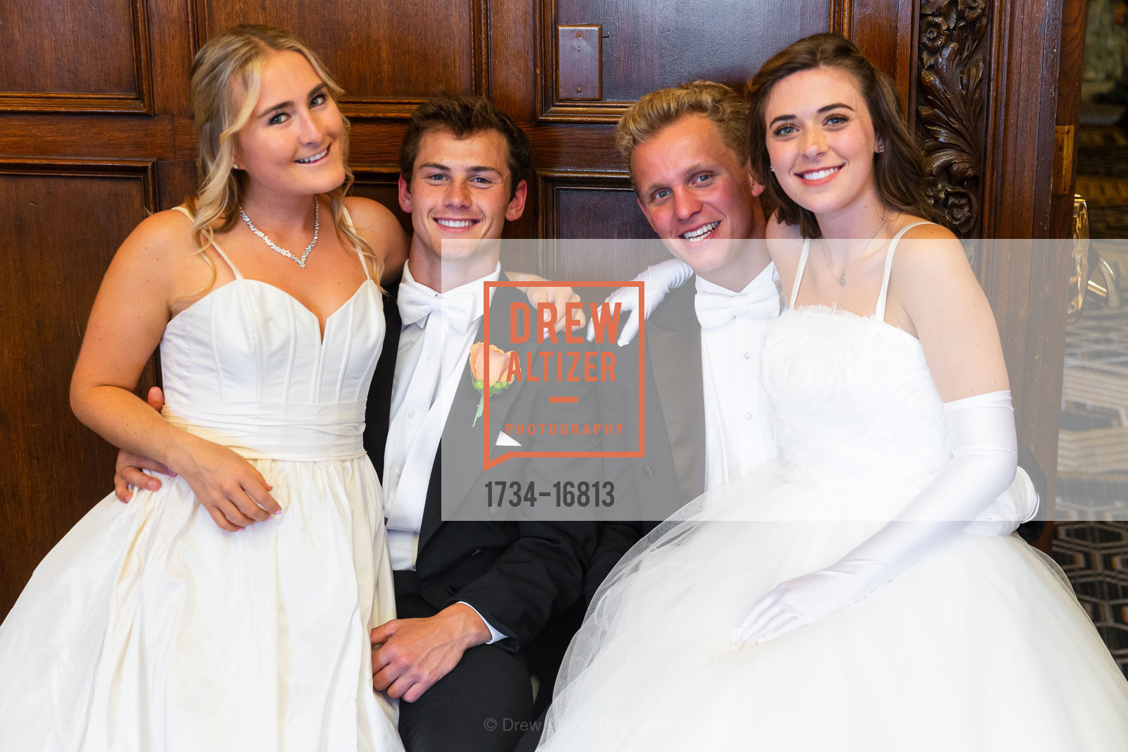 Grace Katherine McLaughlin, Leonardo Le Merle, Alexander Clay Lansill, Caroline Isabel Drysdale, San Francisco Debutante Ball 2018 Benefiting CPMC, Westin St. Francis Hotel. 335 Powell St, Photo #1734-16813 Grace Katherine McLaughlin, Leonardo Le Merle, Alexander Clay Lansill, Caroline Isabel Drysdale, Photo #1734-16813