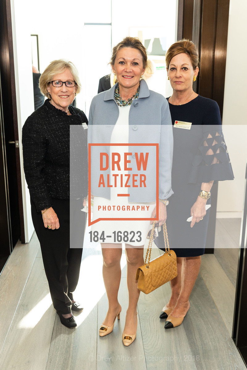 Charlotte Kiesel, Gabriela Papale, Sally Ann McInerney, Order of Malta Clinic of Northern California's 10th Anniversary Celebration and Debut of Mobile Health Clinic, 1601 Larkin Street. 1601 Larkin Street, June 20th, 2018, Photo #184-16823 Charlotte Kiesel, Gabriela Papale, Sally Ann McInerney, Photo #184-16823