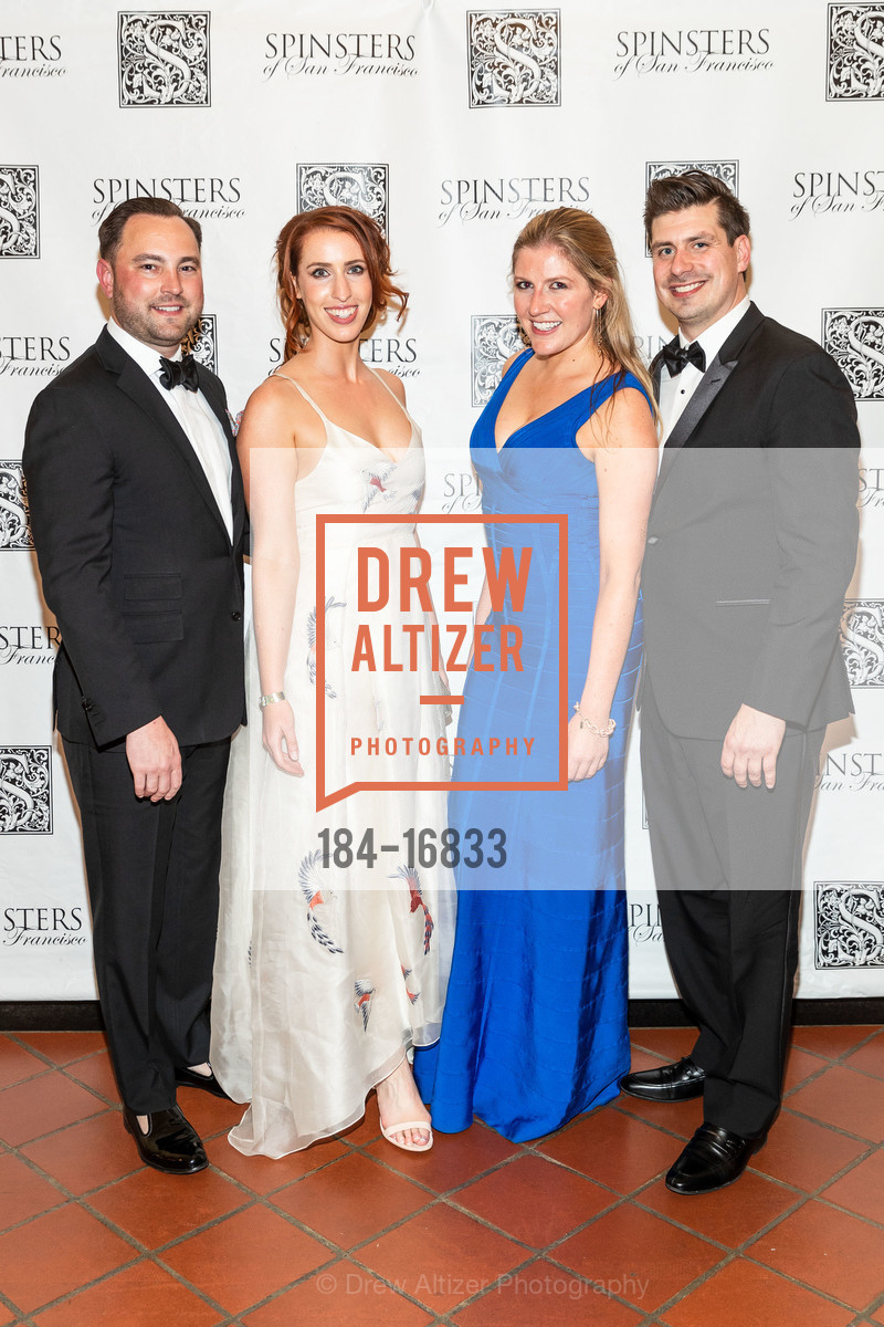 Adam Simon, Casey Green, Eve Denton, Ryan Bush, Spinsters of San Francisco Annual Ball 2018, SF War Memorial House, Green Room. 301 Van Ness Ave, Photo #184-16833 Adam Simon, Casey Green, Eve Denton, Ryan Bush, Photo #184-16833