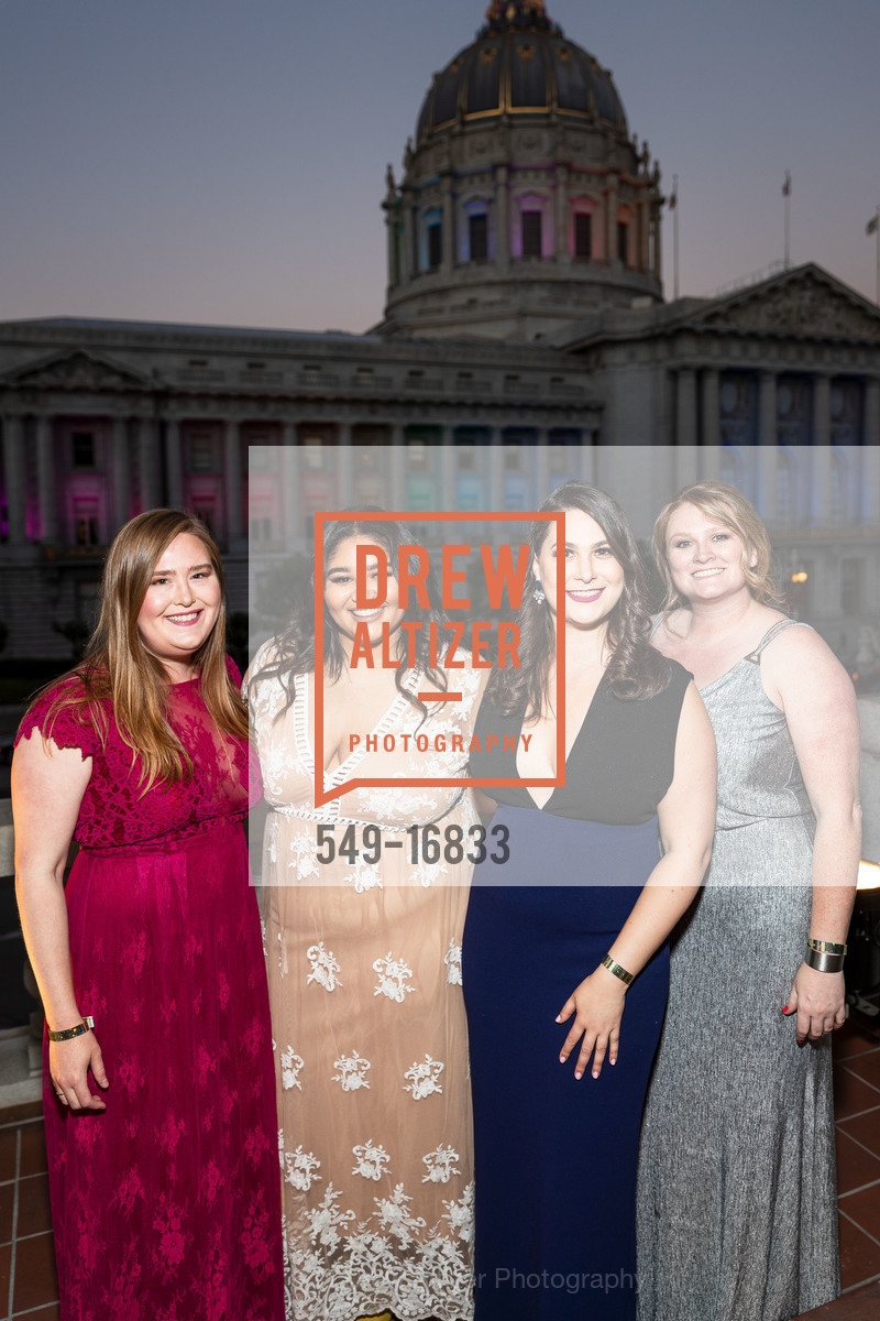 Megan Coleman, Cori Shearer, Emma Simons, Kathryn McAdam, Spinsters of San Francisco Annual Ball 2018, SF War Memorial House, Green Room. 301 Van Ness Ave, Photo #549-16833 Megan Coleman, Cori Shearer, Emma Simons, Kathryn McAdam, Photo #549-16833
