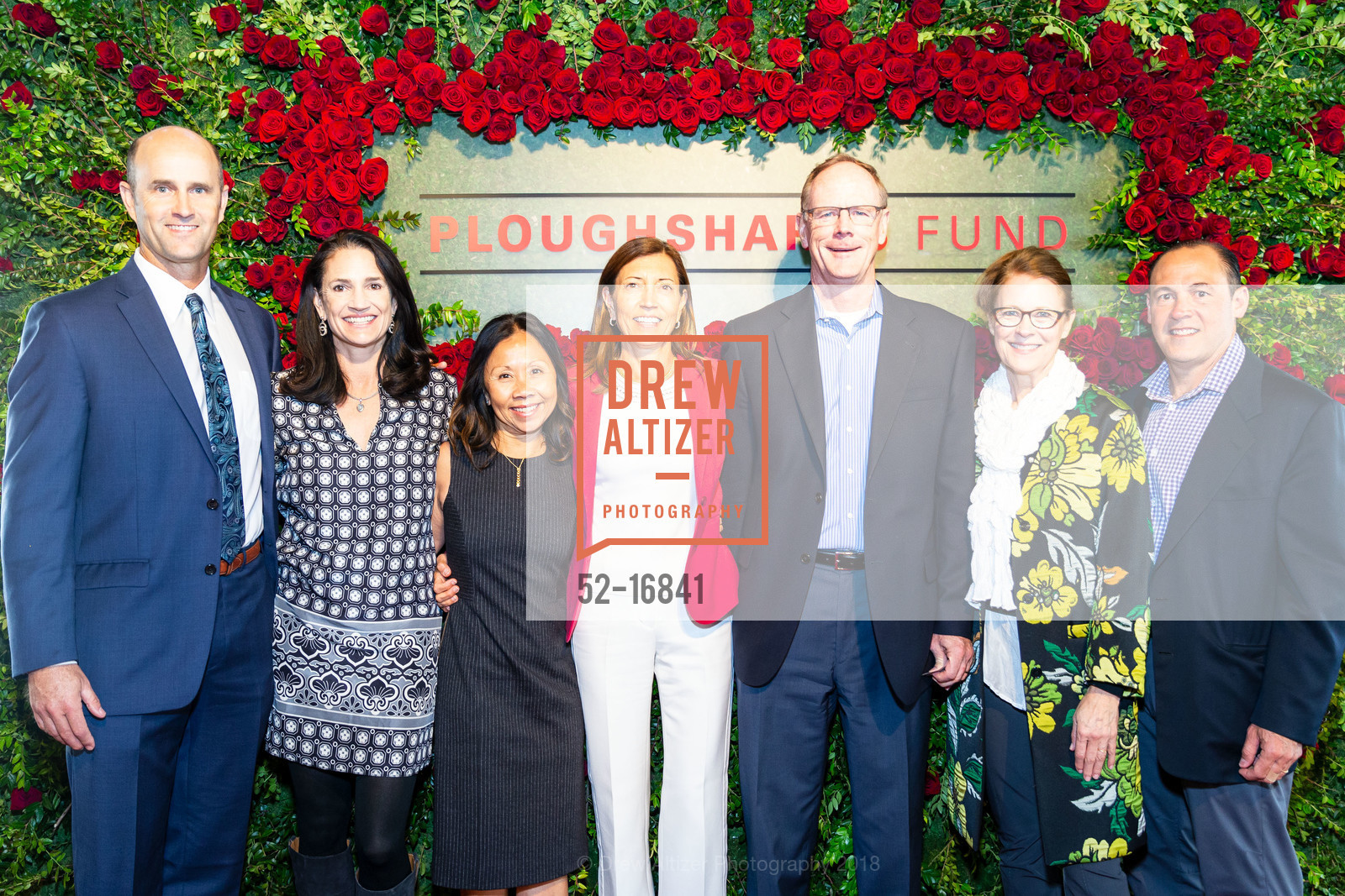 Sam Neff, Kirsten Neff, Denise Wang-Kline, Pam Hamamoto, Kirk Call, Joe Gervais, Bonnie Brown, Ploughshares Fund Chain Reaction 2018, SF Jazz Center. 201 Franklin St, June 25th, 2018, Photo #52-16841 Sam Neff, Kirsten Neff, Denise Wang-Kline, Pam Hamamoto, Kirk Call, Joe Gervais, Bonnie Brown, Photo #52-16841