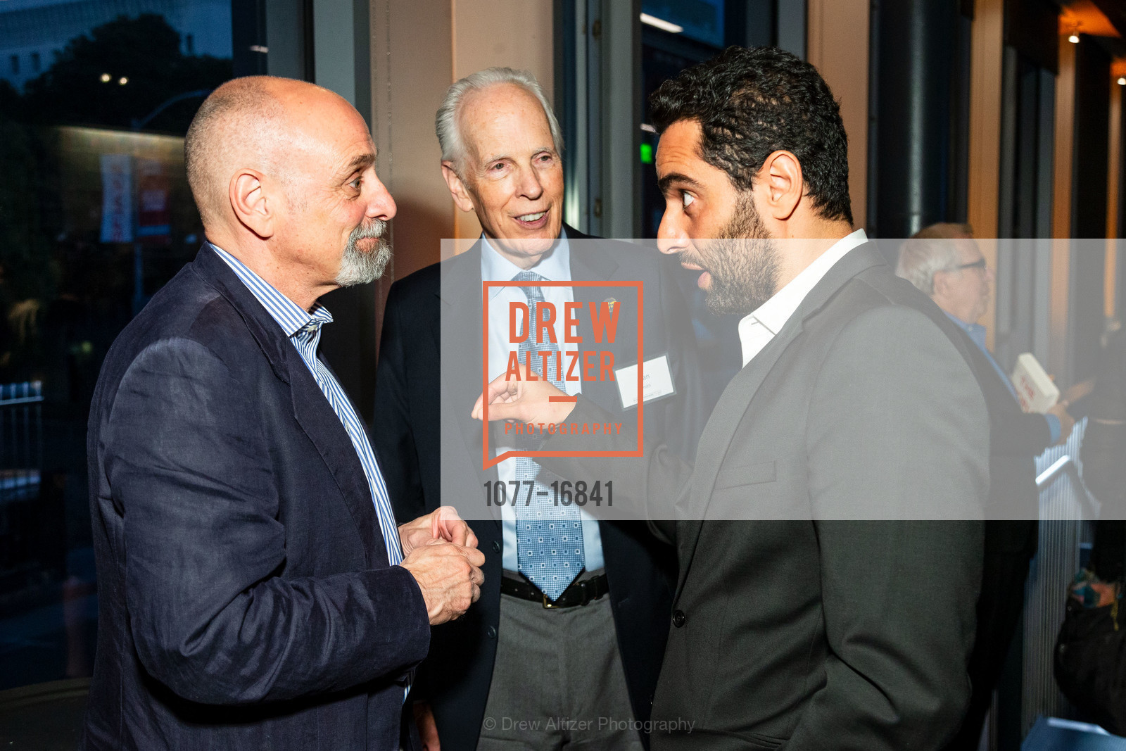 Eric Schlosser, Dan Smith, Farshad Farahat, Ploughshares Fund Chain Reaction 2018, SF Jazz Center. 201 Franklin St, Photo #1077-16841 Eric Schlosser, Dan Smith, Farshad Farahat, Photo #1077-16841