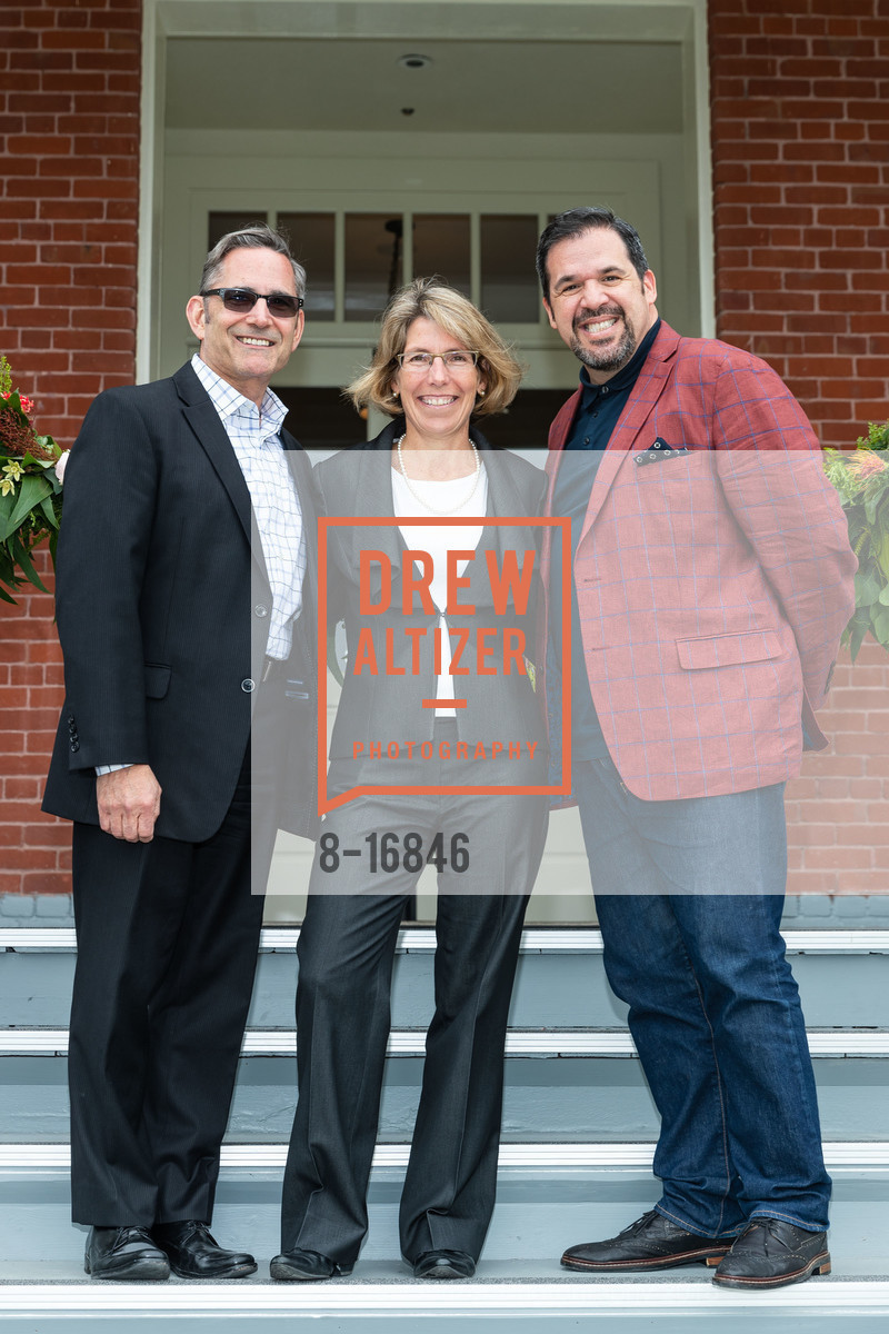 Terry Haney, Jean Fraser, Peter Gamez, Lodge at the Presidio Ribbon Cutting, Lodge at the Presidio. 105 Montgomery St, June 27th, 2018, Photo #8-16846 Terry Haney, Jean Fraser, Peter Gamez, Photo #8-16846