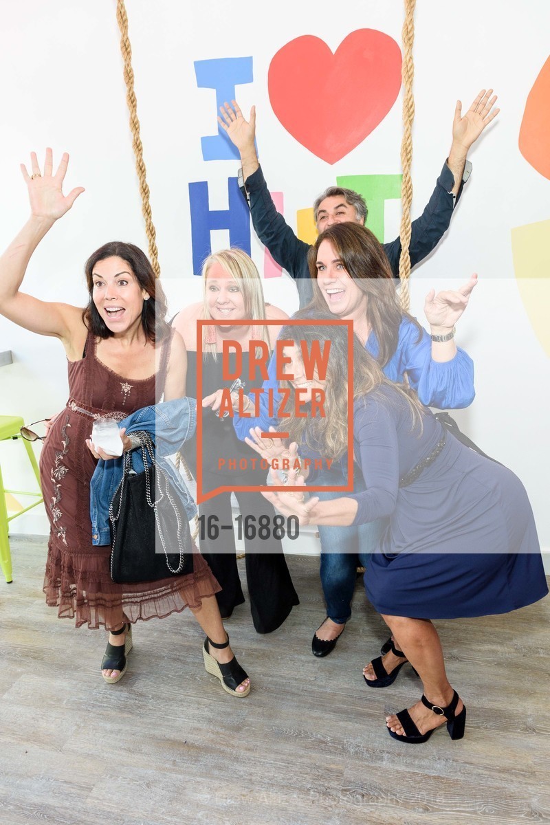 Lori Puccinelli Stern, Hooman Khalili, Kelley O'Brien, Anne Breza, hint Water Bar Grand Opening Celebration, hint Water Bar. 2124 Union Street, July 12th, 2018, Photo #16-16880 Lori Puccinelli Stern, Hooman Khalili, Kelley O'Brien, Anne Breza, Photo #16-16880
