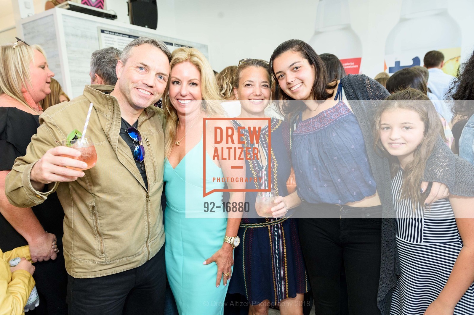 Eisa Mattes, Debbie Hammeter, Kathy Alioto, Alessandra Alioto, Elizabeth Alioto, hint Water Bar Grand Opening Celebration, hint Water Bar. 2124 Union Street, July 12th, 2018, Photo #92-16880 Eisa Mattes, Debbie Hammeter, Kathy Alioto, Alessandra Alioto, Elizabeth Alioto, Photo #92-16880