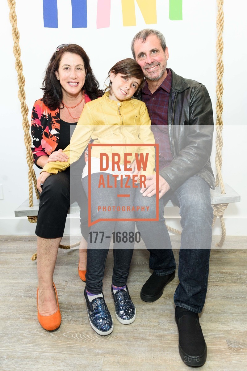 Christine Pelosi, Bella Kaufman, Peter Kaufman, hint Water Bar Grand Opening Celebration, hint Water Bar. 2124 Union Street, July 12th, 2018, Photo #177-16880 Christine Pelosi, Bella Kaufman, Peter Kaufman, Photo #177-16880