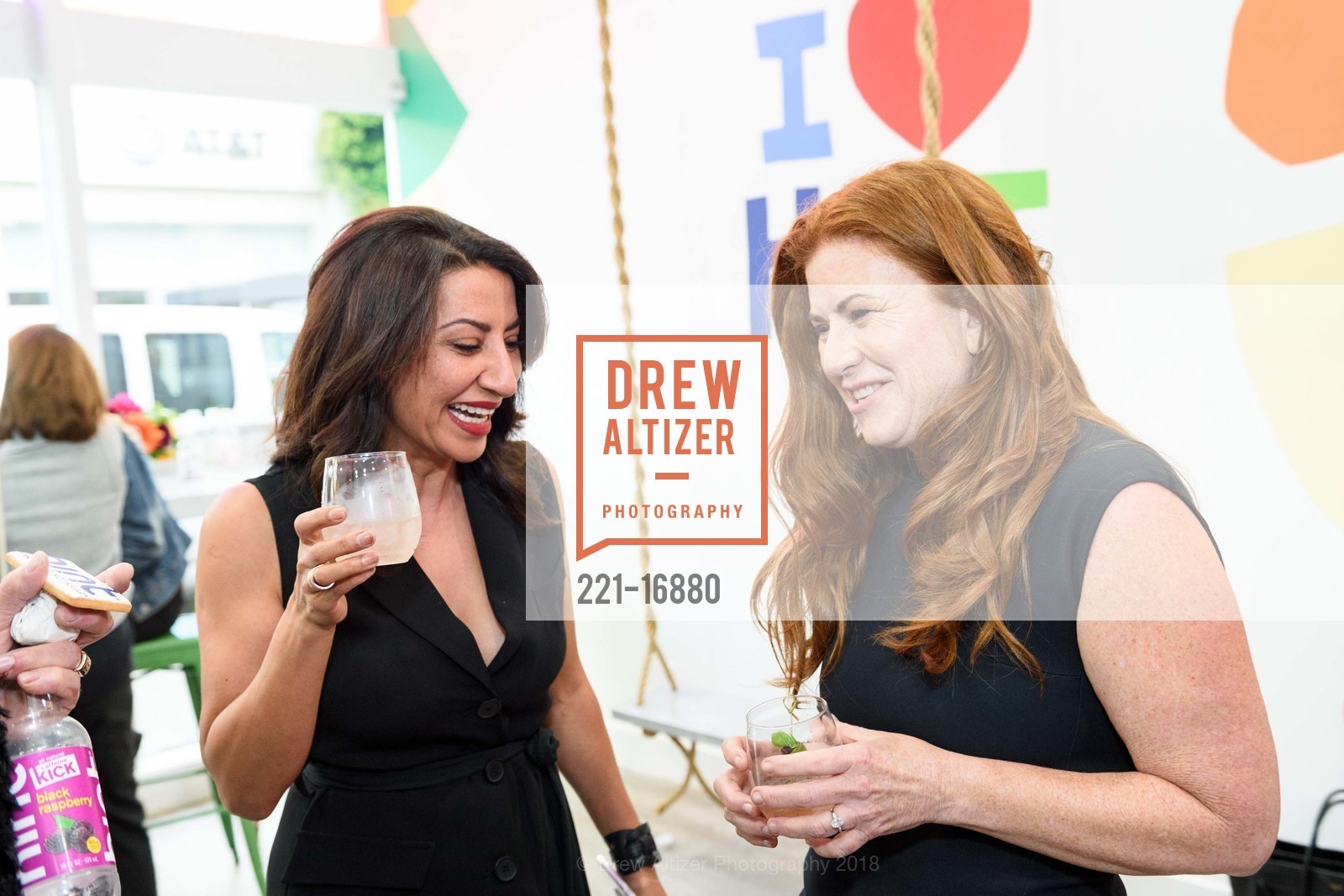 Marzia Johnson, Kara Goldin, hint Water Bar Grand Opening Celebration, hint Water Bar. 2124 Union Street, July 12th, 2018, Photo #221-16880 Marzia Johnson, Kara Goldin, Photo #221-16880