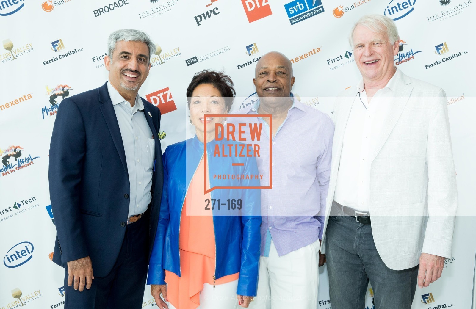 Muhammed Chaudhry, Caretha Coleman, Ken Coleman, Dave House, Silicon Valley Wine Auction Benefiting Silicon Valley Education Foundation, Levi's Stadium. 4900 Marie P. DeBartolo Way, June 19th, 2015,Drew Altizer, Drew Altizer Photography, full-service agency, private events, San Francisco photographer, photographer california