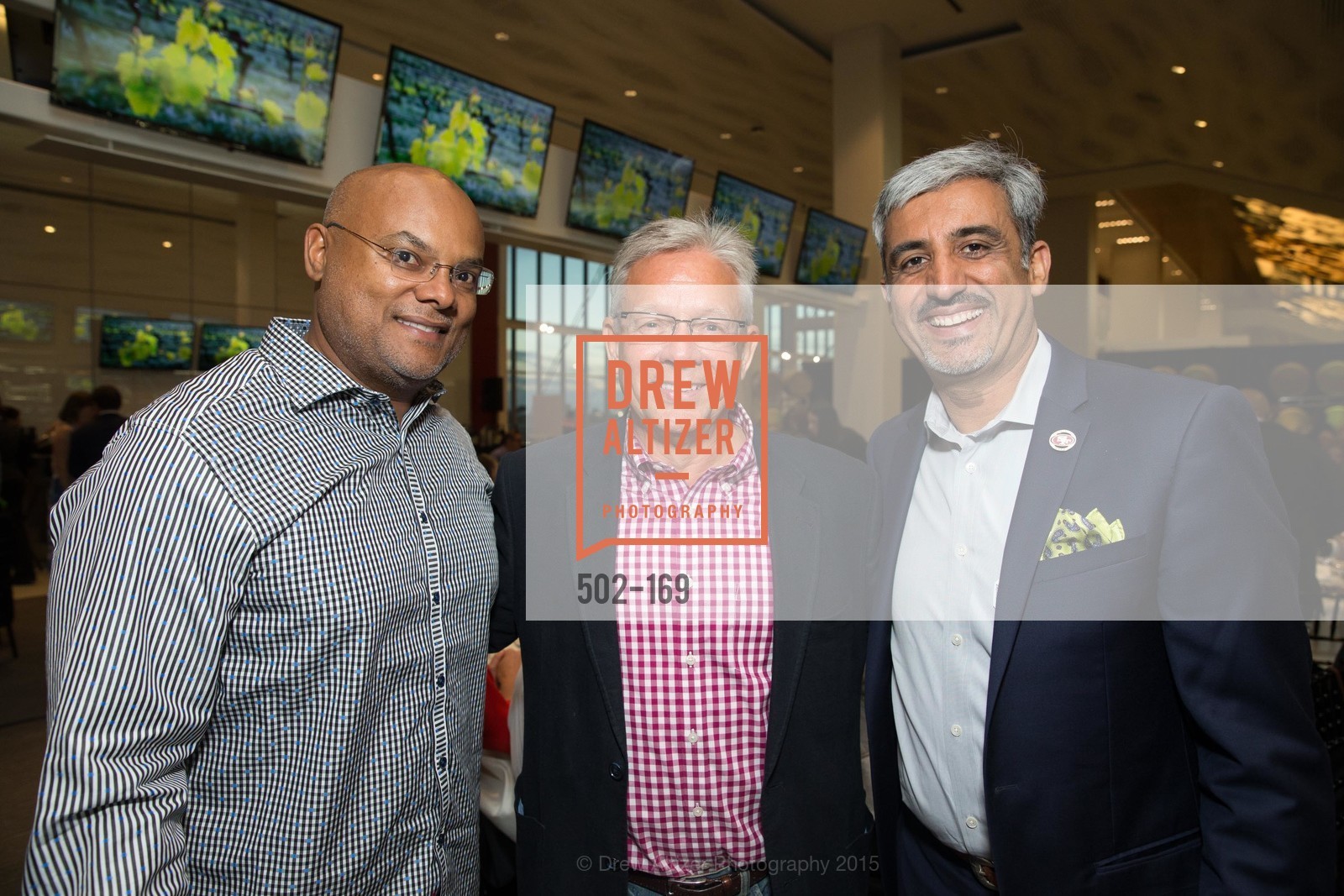 Lloyd Carney, Paul Humphries, Muhammed Chaudhry, Silicon Valley Wine Auction Benefiting Silicon Valley Education Foundation, Levi's Stadium. 4900 Marie P. DeBartolo Way, June 19th, 2015,Drew Altizer, Drew Altizer Photography, full-service agency, private events, San Francisco photographer, photographer california