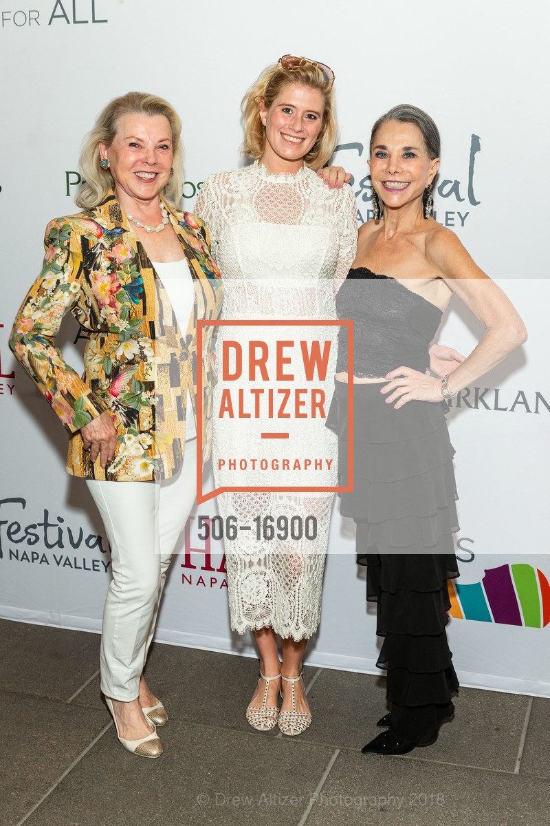 Jeanne Lawrence, Stephanie Lawrence, Julie Coplon, Festival Napa Valley 2018 Arts for All Gala at HALL St Helena, HALL Wines. 401 St. Helena Highway, July 22nd, 2018, Photo #506-16900 Jeanne Lawrence, Stephanie Lawrence, Julie Coplon, Photo #506-16900