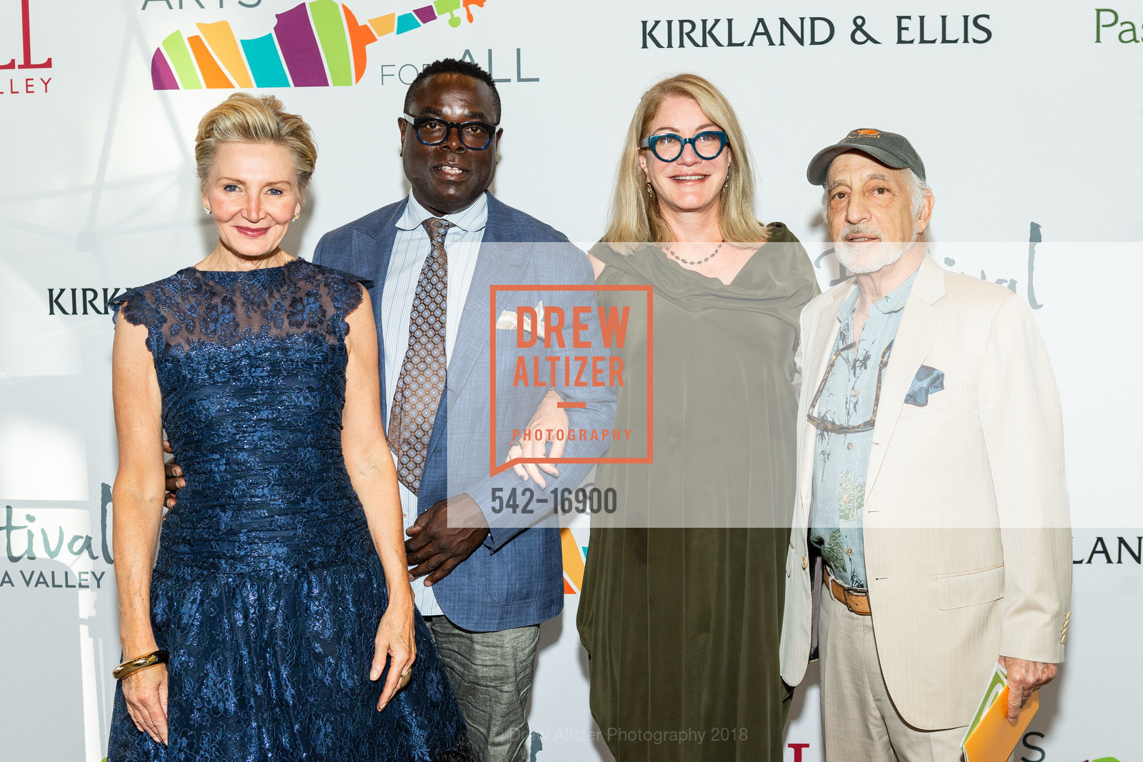 Shelley Reid, LeMel Humes, Suzanne Deal Booth, Bill Benenson, Festival Napa Valley 2018 Arts for All Gala at HALL St Helena, HALL Wines. 401 St. Helena Highway, July 22nd, 2018, Photo #542-16900 Shelley Reid, LeMel Humes, Suzanne Deal Booth, Bill Benenson, Photo #542-16900