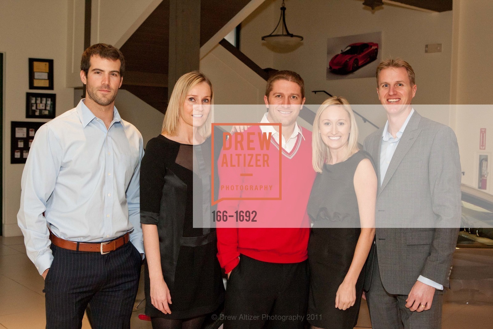 Sean Tiret, Guy Kornblum, Jessica Berridge, Eric Tiret, San Francisco Opera Guild - Opera Ball Post-Party at Ferrari/Maserati of San Francisco, US, December 11th, 2011, Photo #166-1692 Sean Tiret, Guy Kornblum, Jessica Berridge, Eric Tiret, Photo #166-1692