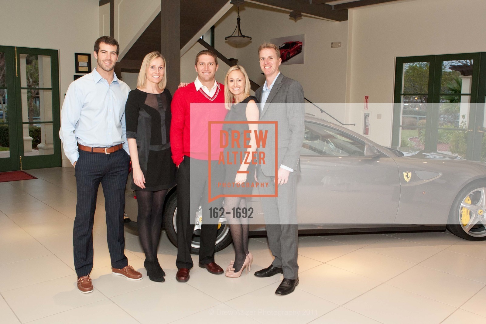 Sean Tiret, Guy Kornblum, Jessica Berridge, Eric Tiret, San Francisco Opera Guild - Opera Ball Post-Party at Ferrari/Maserati of San Francisco, US, December 11th, 2011, Photo #162-1692 Sean Tiret, Guy Kornblum, Jessica Berridge, Eric Tiret, Photo #162-1692