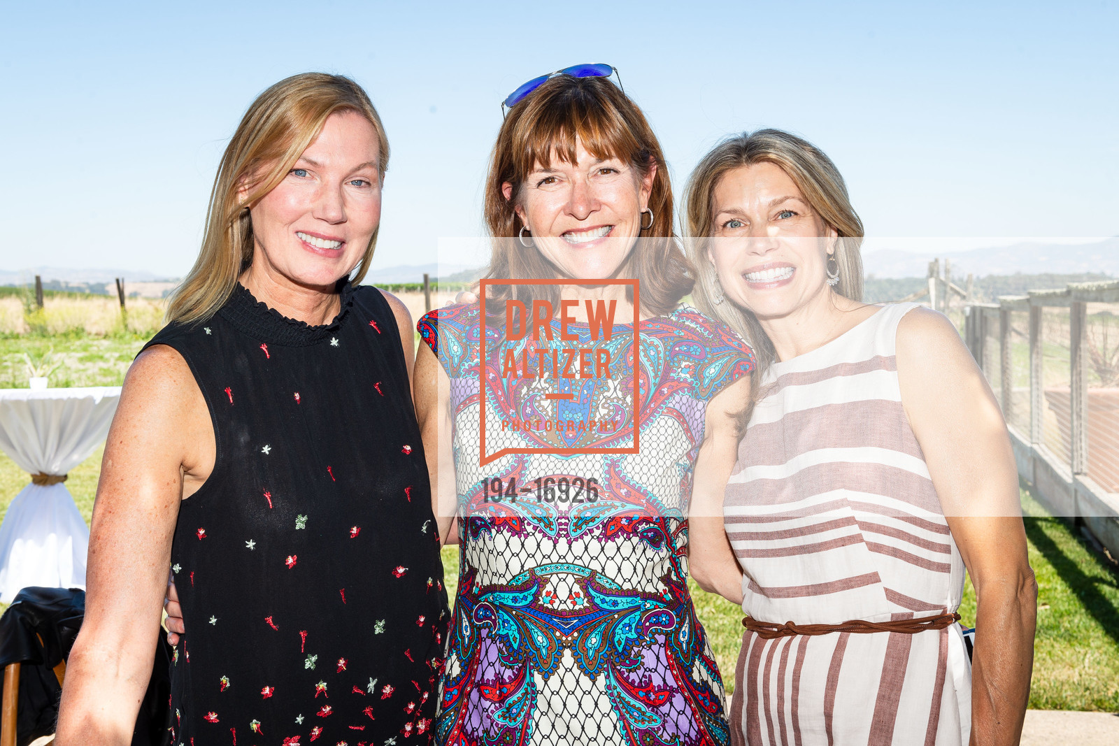 Pam Seelig, Leigh Wasson, Susan Fickinger, Festival Napa Valley 2018 Vintners Lunch and Fashion Show Featuring Escada, Carneros Resort and Spa. 4048 Sonoma Highway, July 25th, 2018, Photo #194-16926 Pam Seelig, Leigh Wasson, Susan Fickinger, Photo #194-16926