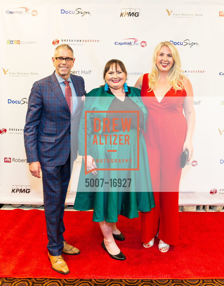 Andrew Freeman, Erin Badillo, Alex Wikol, Dress for Success Gala 2018: You Wear It Well, Julia Morgan Ballroom. 465 California Street, July 26th, 2018, Photo #5007-16927 Andrew Freeman, Erin Badillo, Alex Wikol, Photo #5007-16927