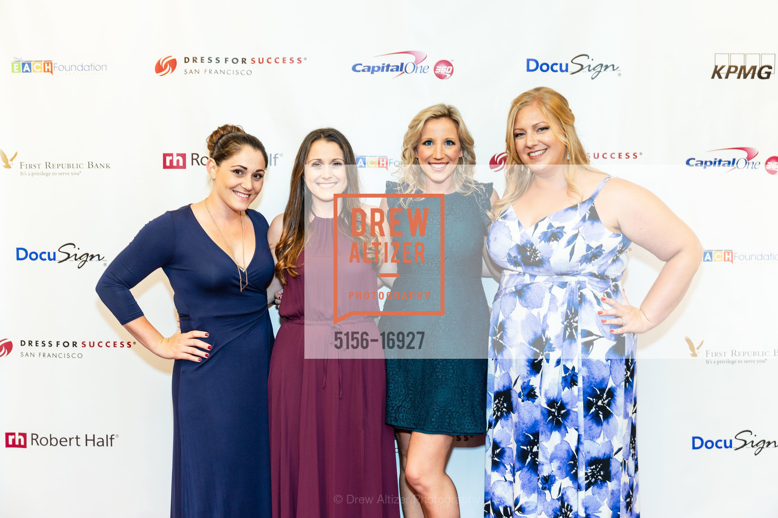 Elizabeth Phillips, Amanda Ghozlani, Megan Baker, Kelly Kiel, Dress for Success Gala 2018: You Wear It Well, Julia Morgan Ballroom. 465 California Street, Photo #5156-16927 Elizabeth Phillips, Amanda Ghozlani, Megan Baker, Kelly Kiel, Photo #5156-16927