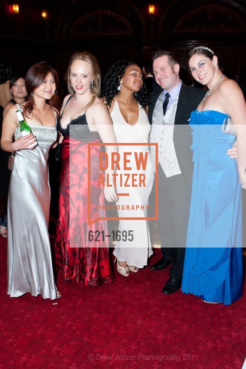 Kathy Yang, Denise Stark, Kelena Olson, Brendan Fish, Lauren Willard, Spinsters of San Francisco Holiday Ball, US, December 10th, 2011, Photo #621-1695 Kathy Yang, Denise Stark, Kelena Olson, Brendan Fish, Lauren Willard, Photo #621-1695