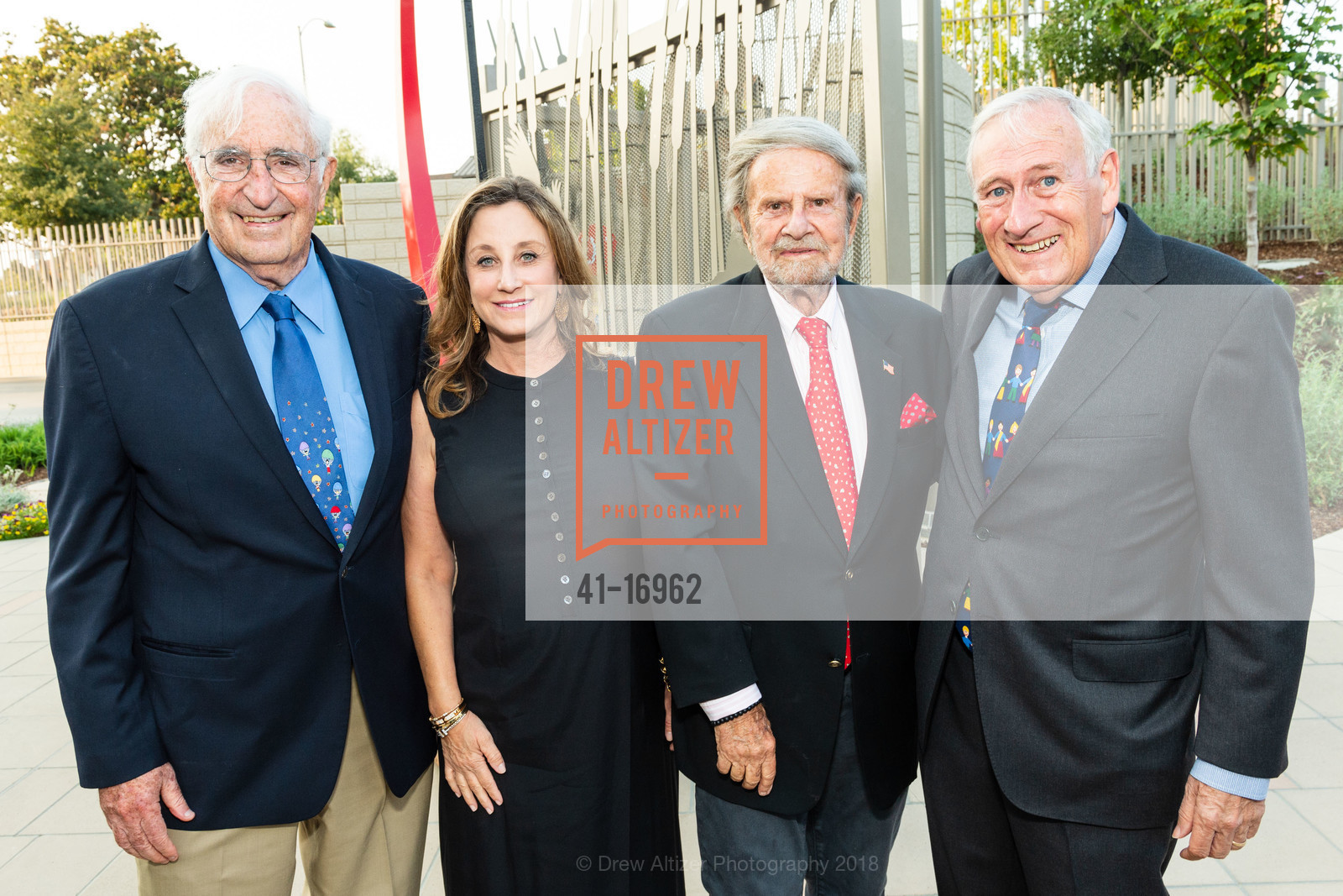 Harvey Cohen, Dianne Taube, Tad Taube, Chris Dawes, Dedication and Ribbon Cutting of the Susan and John A. Sobrato Pavilion and the Tad and Dianne Taube Pavilion at Lucile Packard Children's Hospital, Lucile Packard Children's Hospital Stanford. 725 Welch Road, August 21st, 2018, Photo #41-16962 Harvey Cohen, Dianne Taube, Tad Taube, Chris Dawes, Photo #41-16962