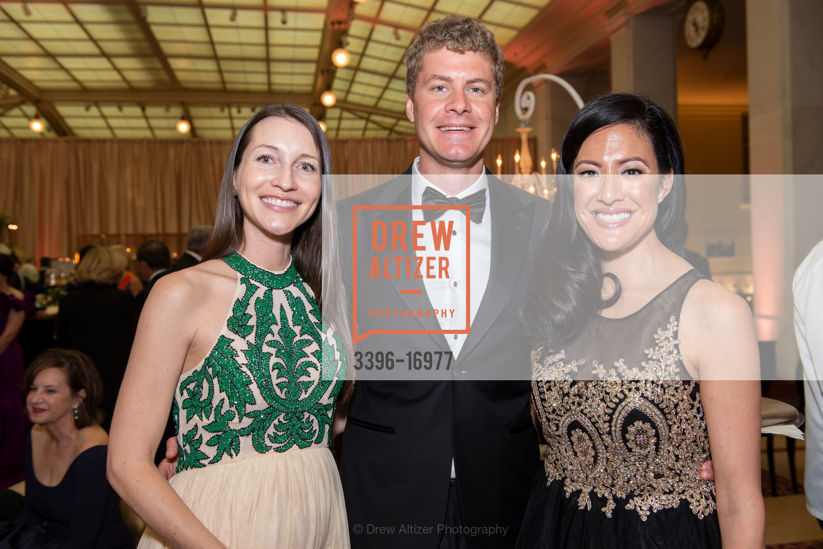 Caitlyn Blythe, Jon Wright, Annabel Chang, San Francisco Symphony 2018 Opening Night Gala, Davies Symphony Hall. 201 Van Ness Avenue, Photo #3396-16977 Caitlyn Blythe, Jon Wright, Annabel Chang, Photo #3396-16977